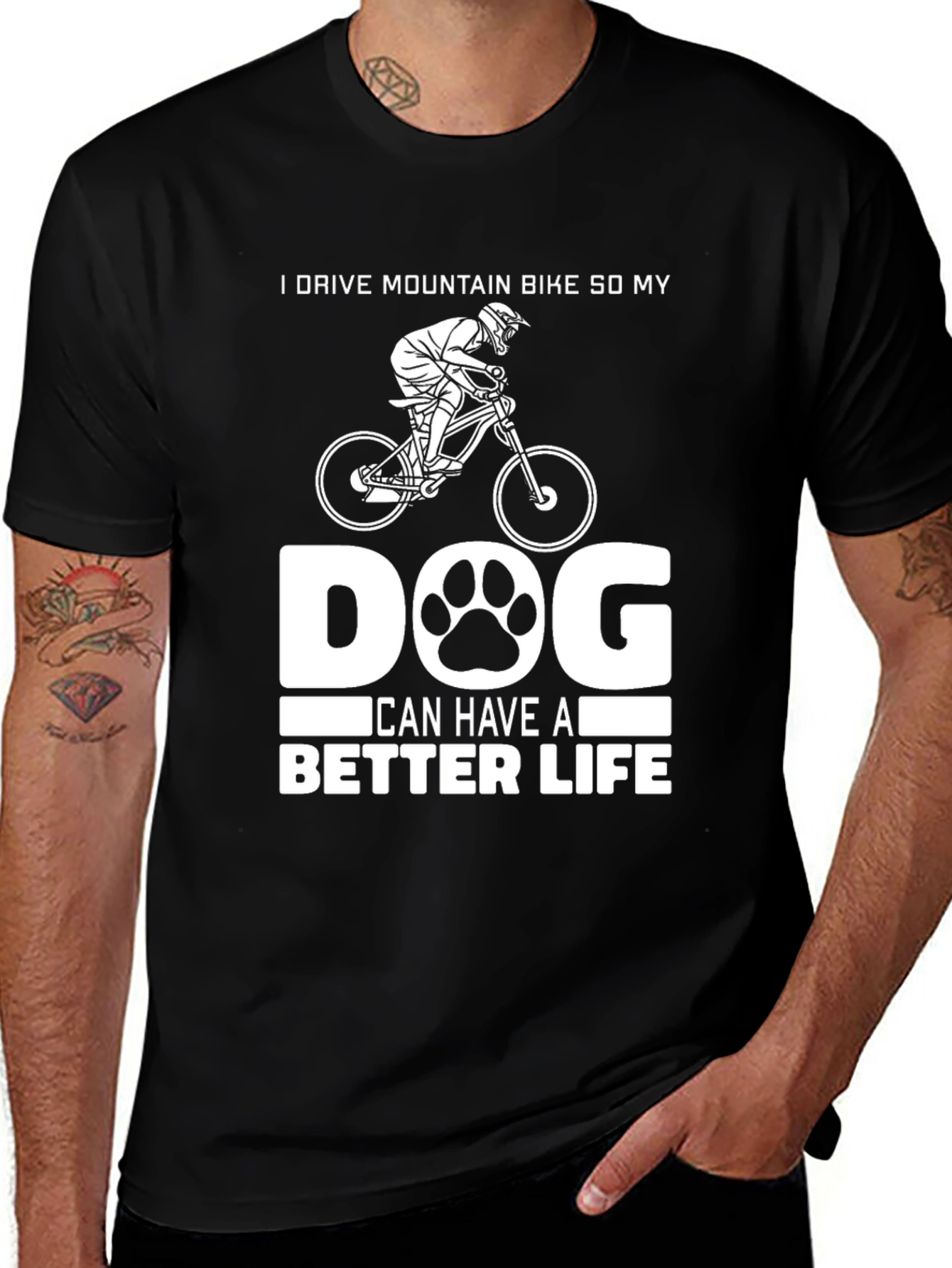Mountain Biker Dog Lover Tee