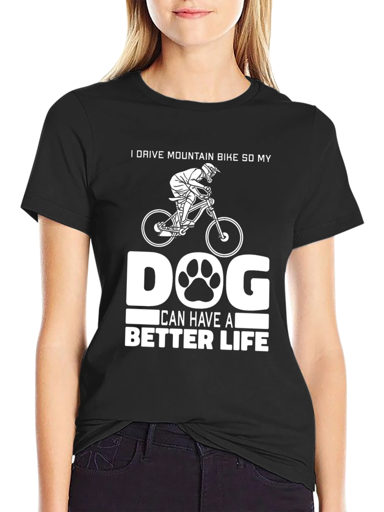 Mountain Biker Dog Lover Tee
