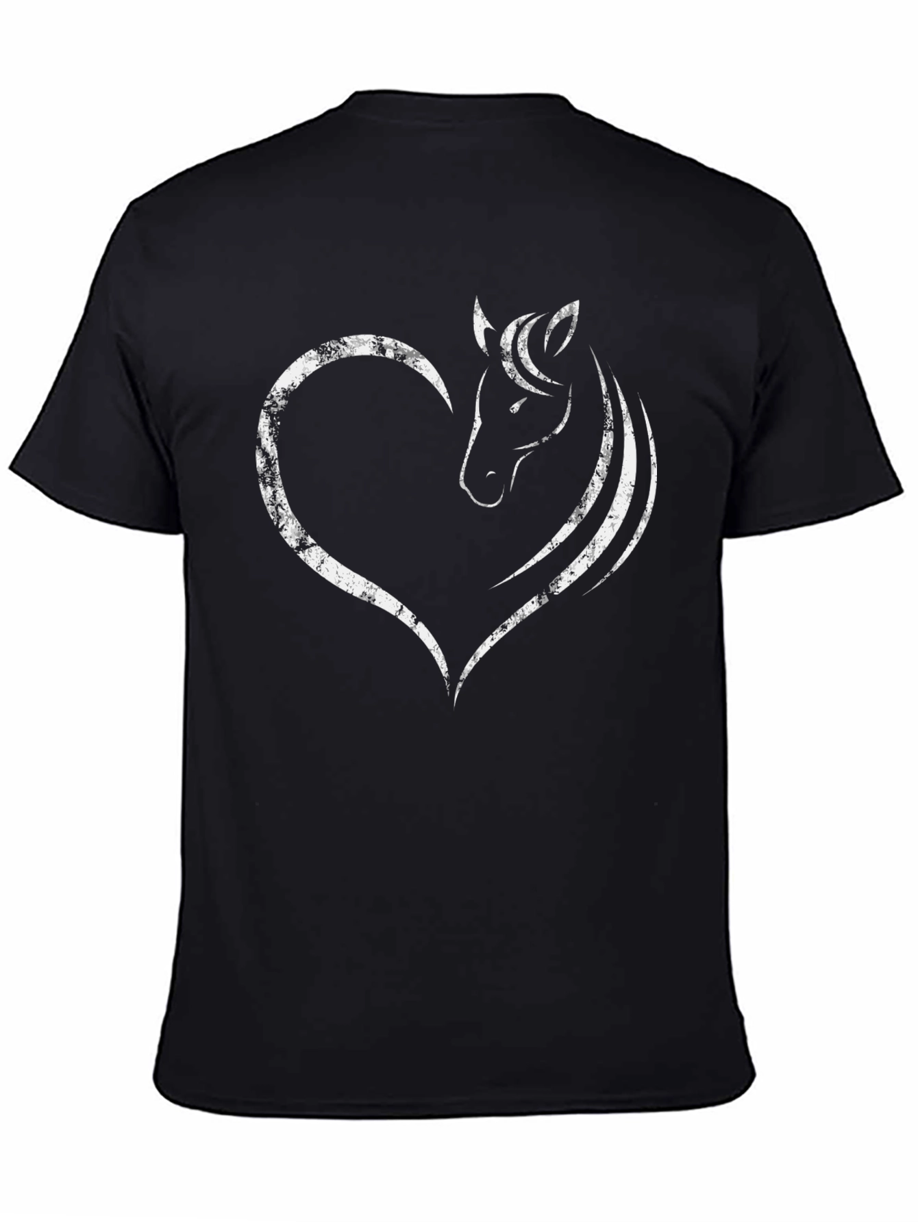 Horse Heart Graphic Tee - Black