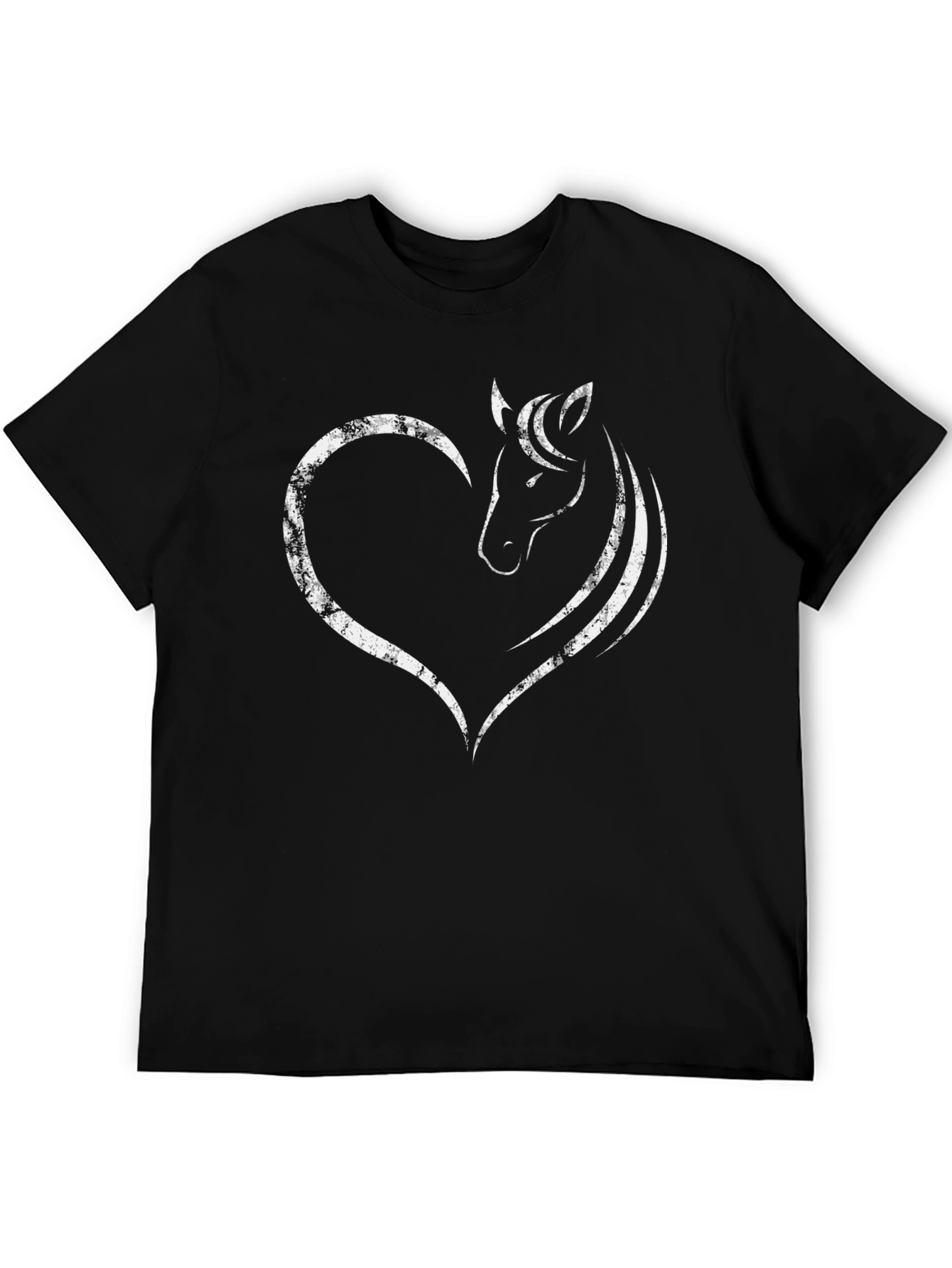 Horse Heart Graphic Tee - Black