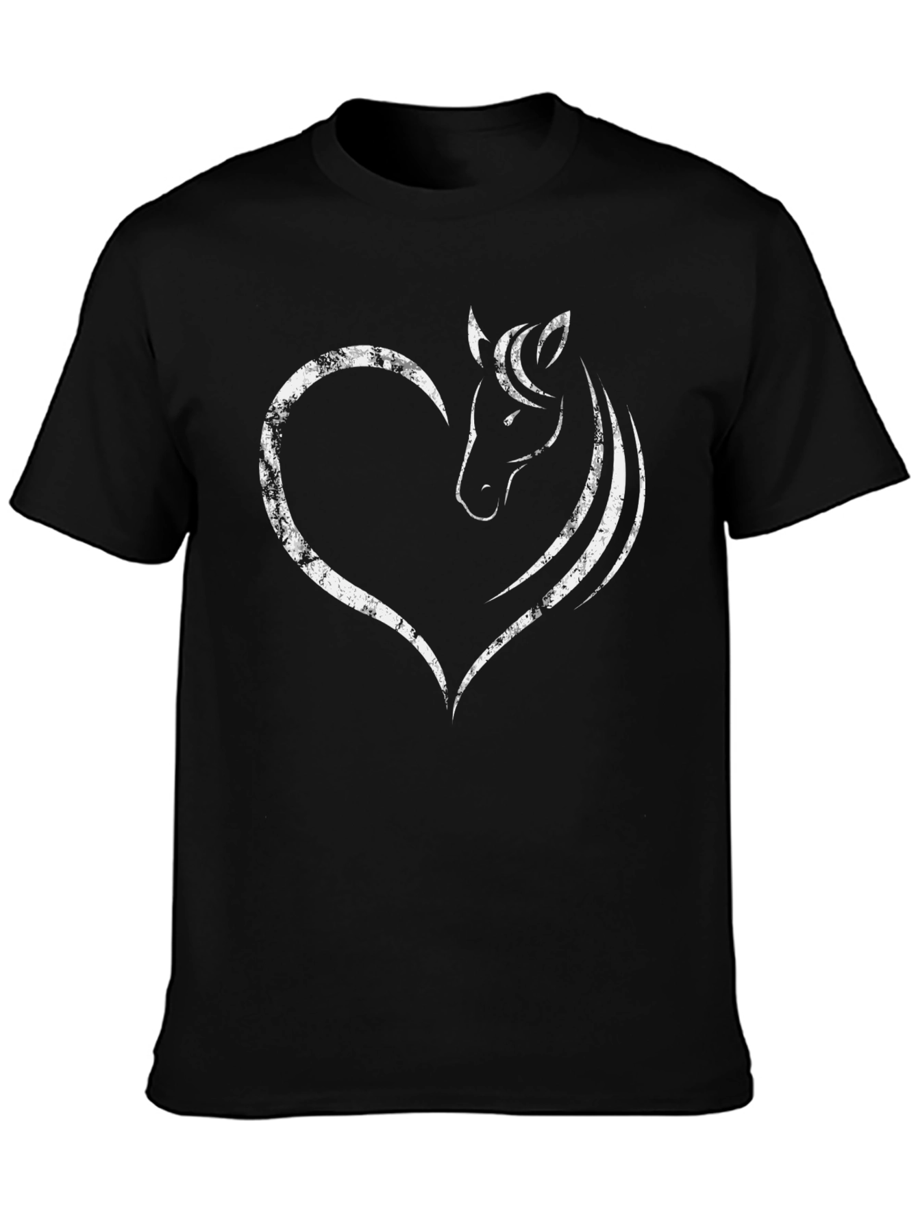 Horse Heart Graphic Tee - Black