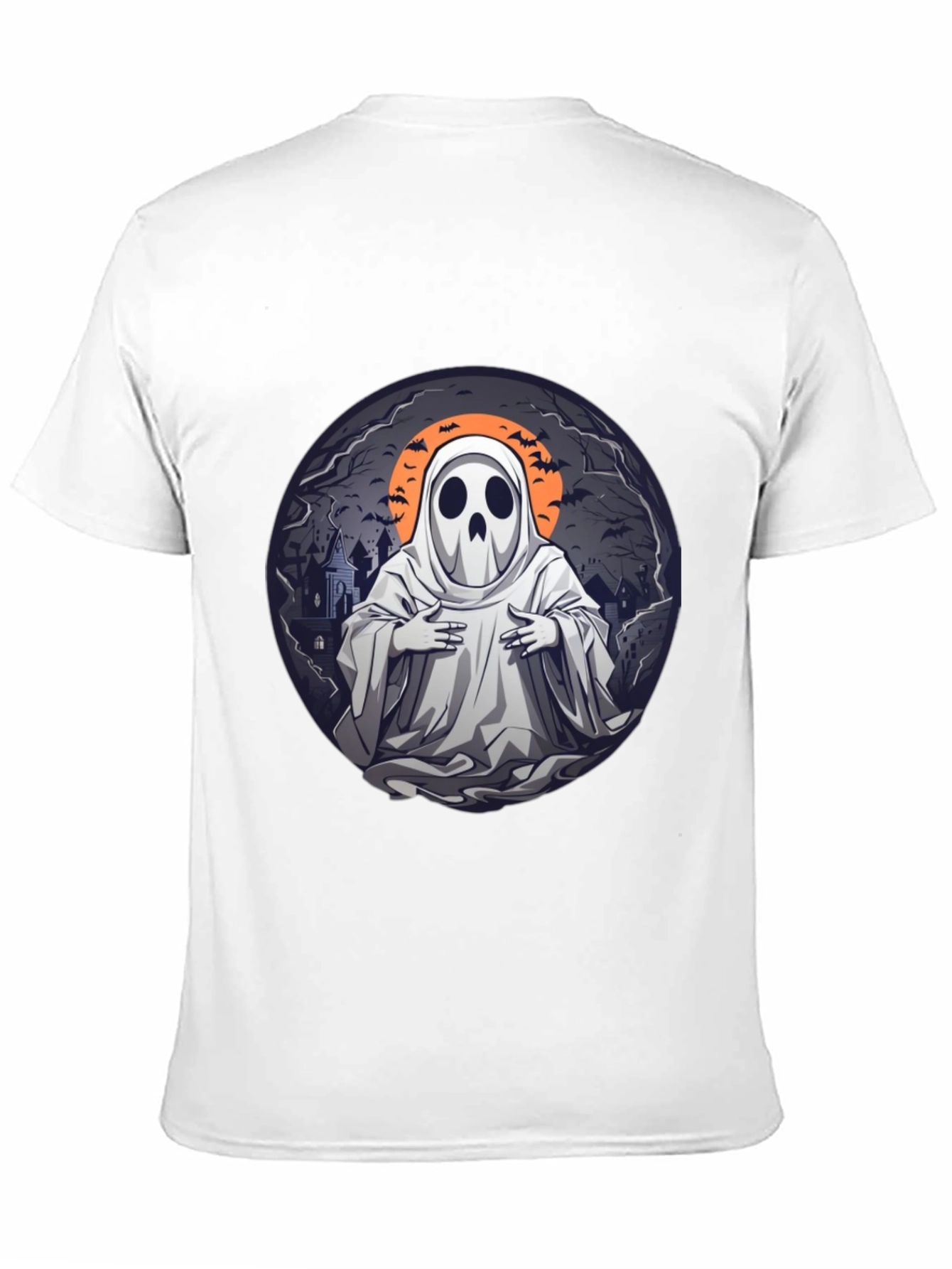 Spooky Ghost Graphic Tee - Halloween Apparel