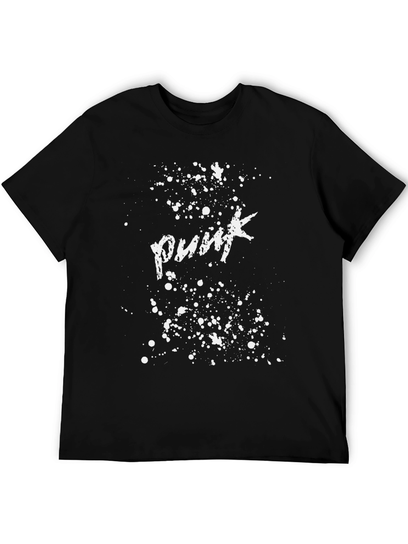 Punk Splatter T-Shirt - Black Cotton Tee