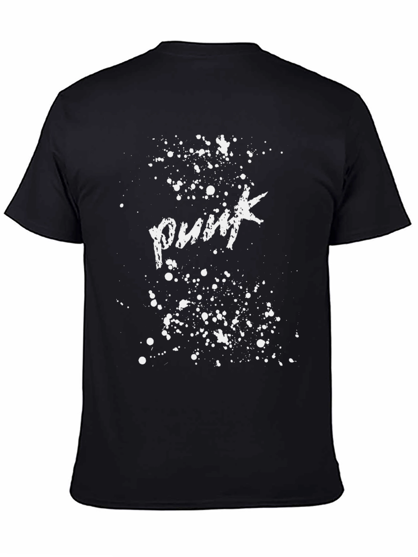 Punk Splatter T-Shirt - Black Cotton Tee