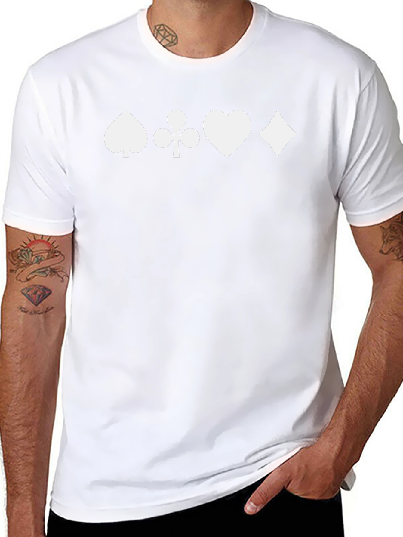 Suits T-Shirt: Spade Club Heart Diamond