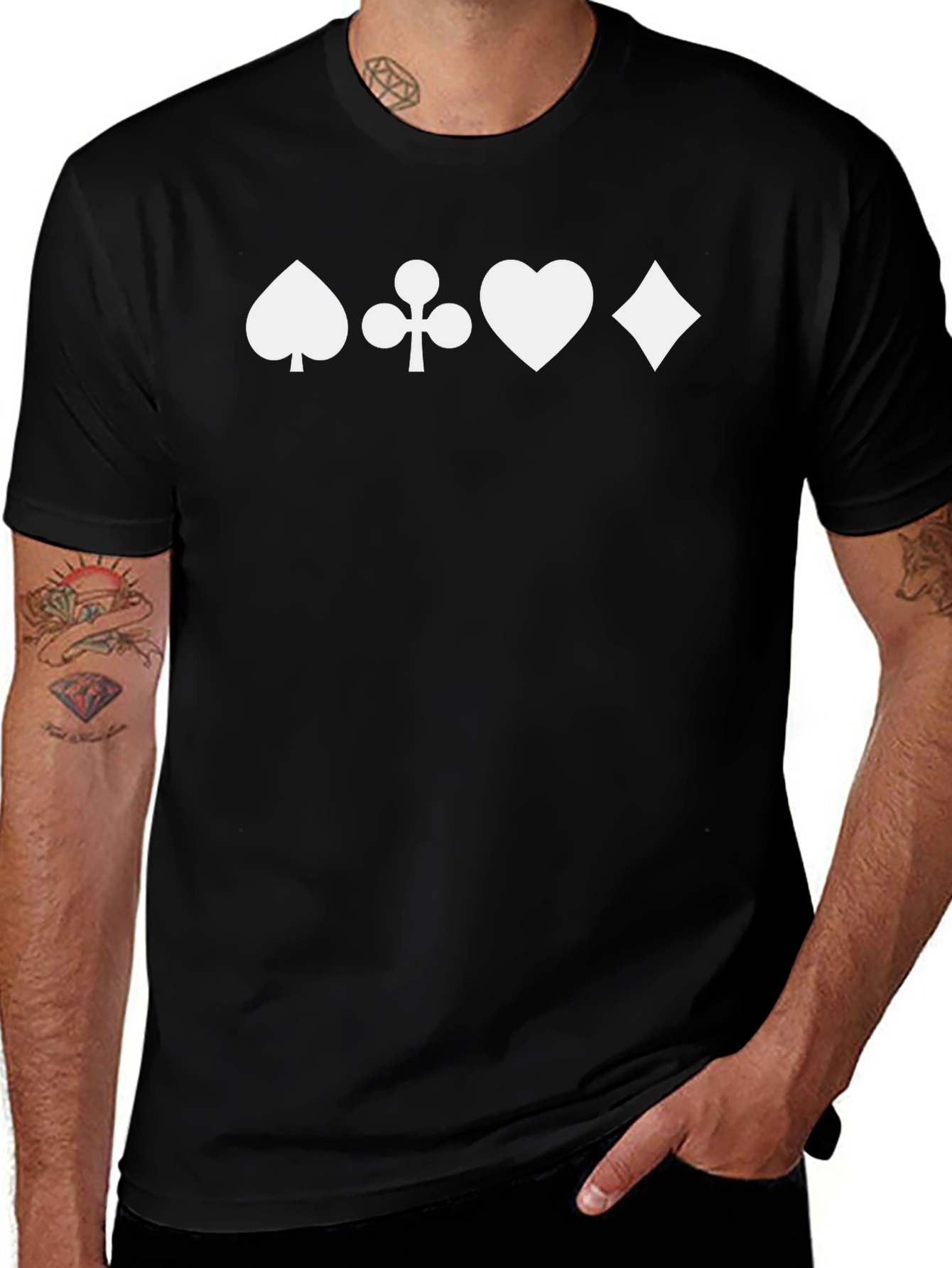 Suits T-Shirt: Spade Club Heart Diamond