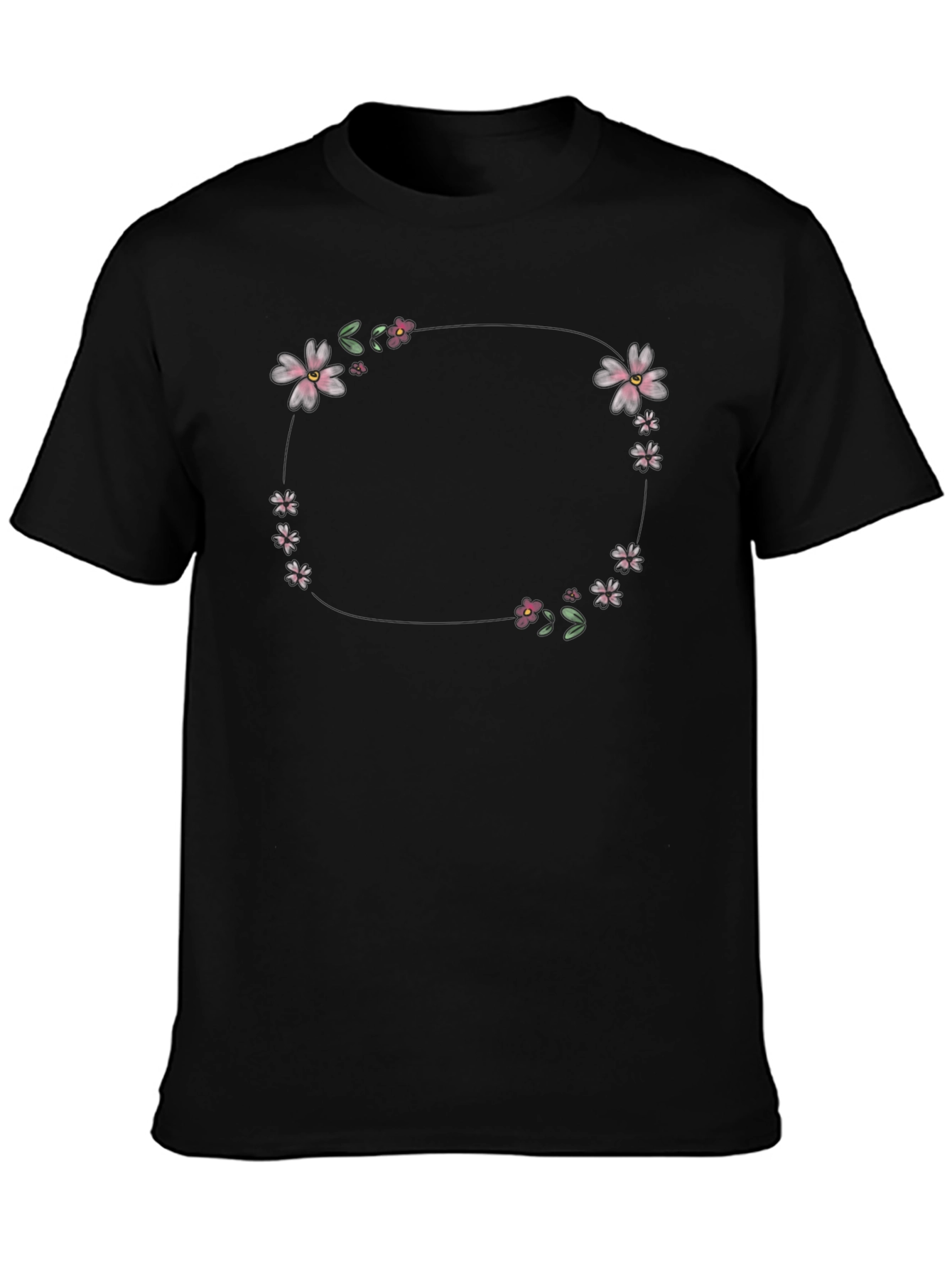 Floral Wreath Graphic T-Shirt
