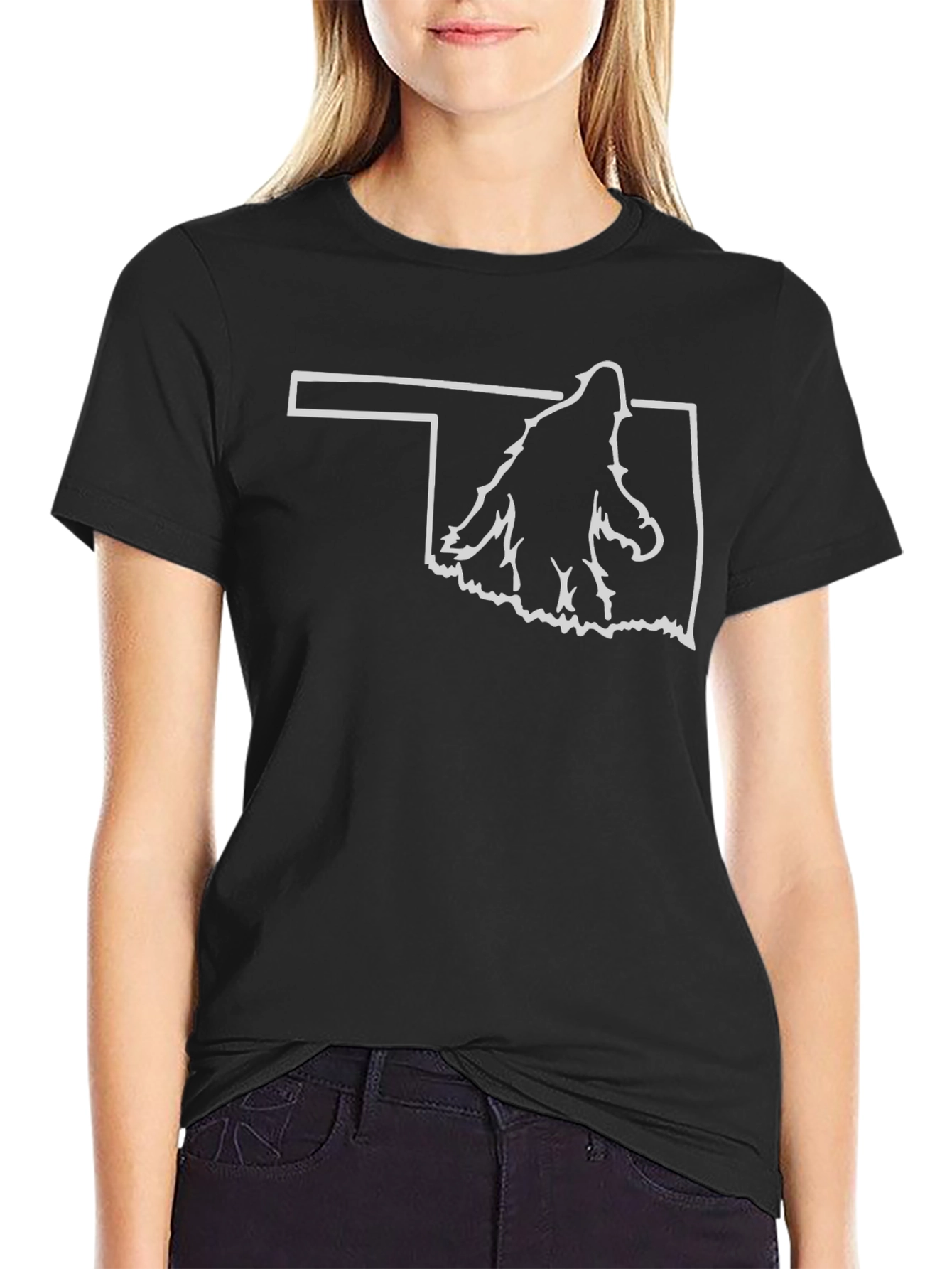 Oklahoma Bigfoot Graphic Tee - Black