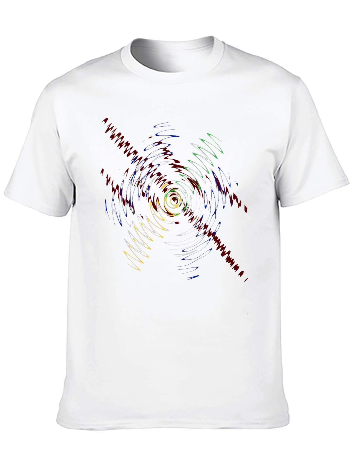 Vibrant Ripple Effect Graphic Tee - Black