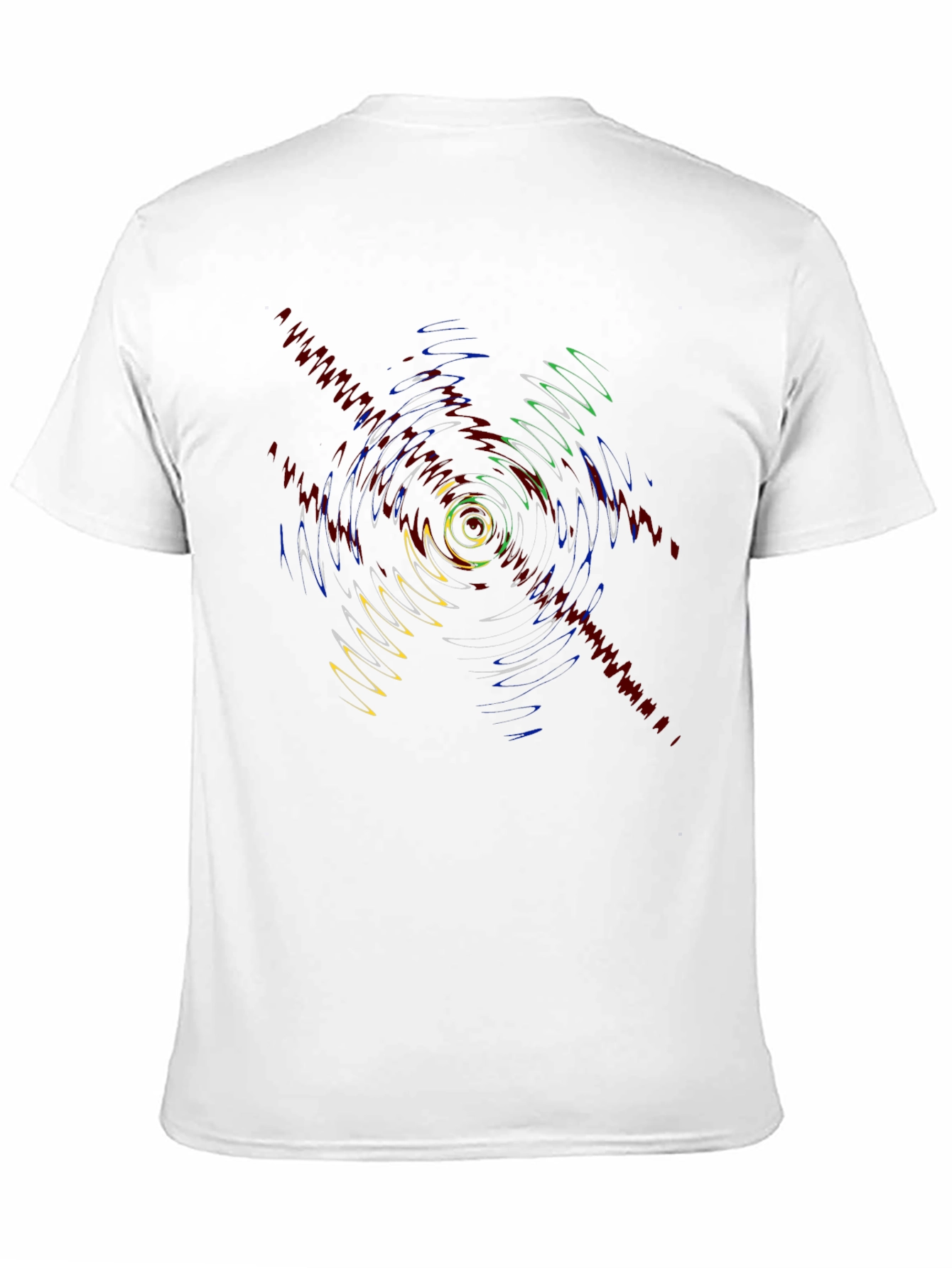 Vibrant Ripple Effect Graphic Tee - Black