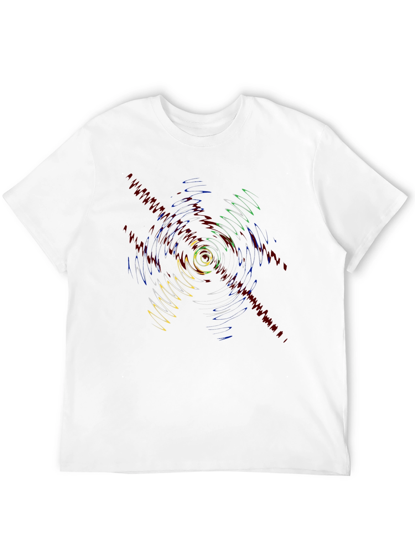 Vibrant Ripple Effect Graphic Tee - Black