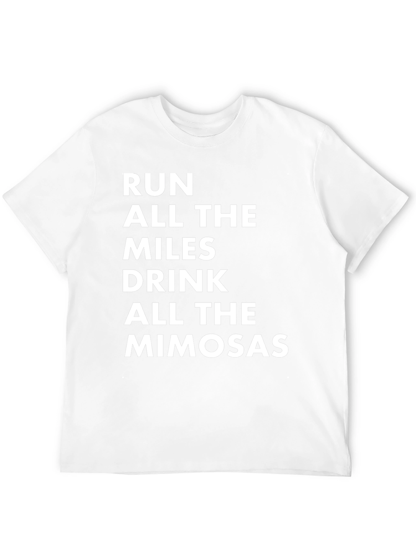 Run Miles & Drink Mimosas Black T-Shirt