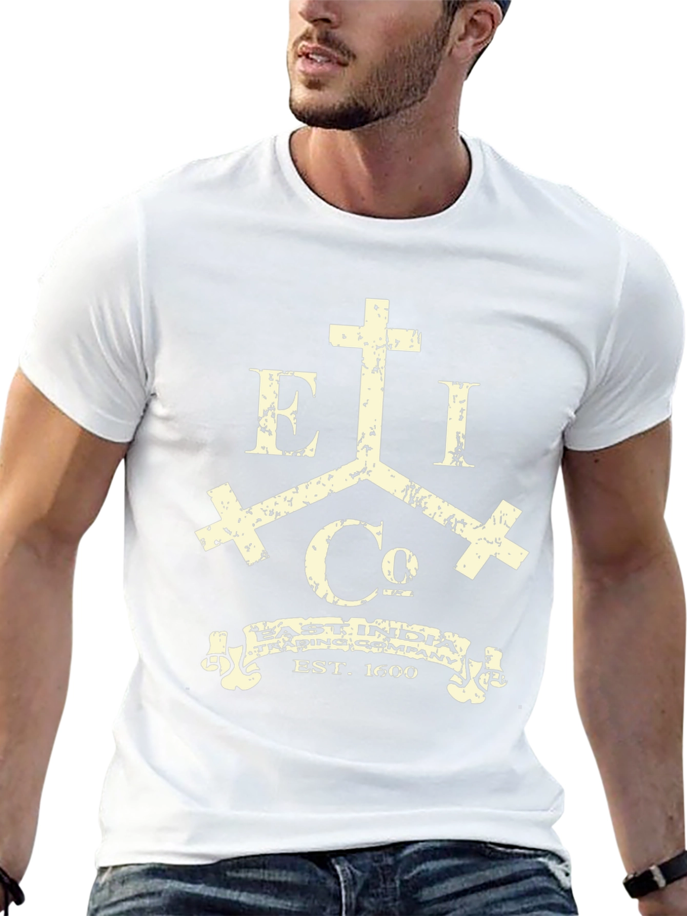 East India Trading Company Black Graphic T-Shirt