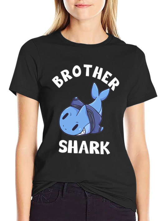 Brother Shark T-Shirt - Funny Cartoon Shark Tee