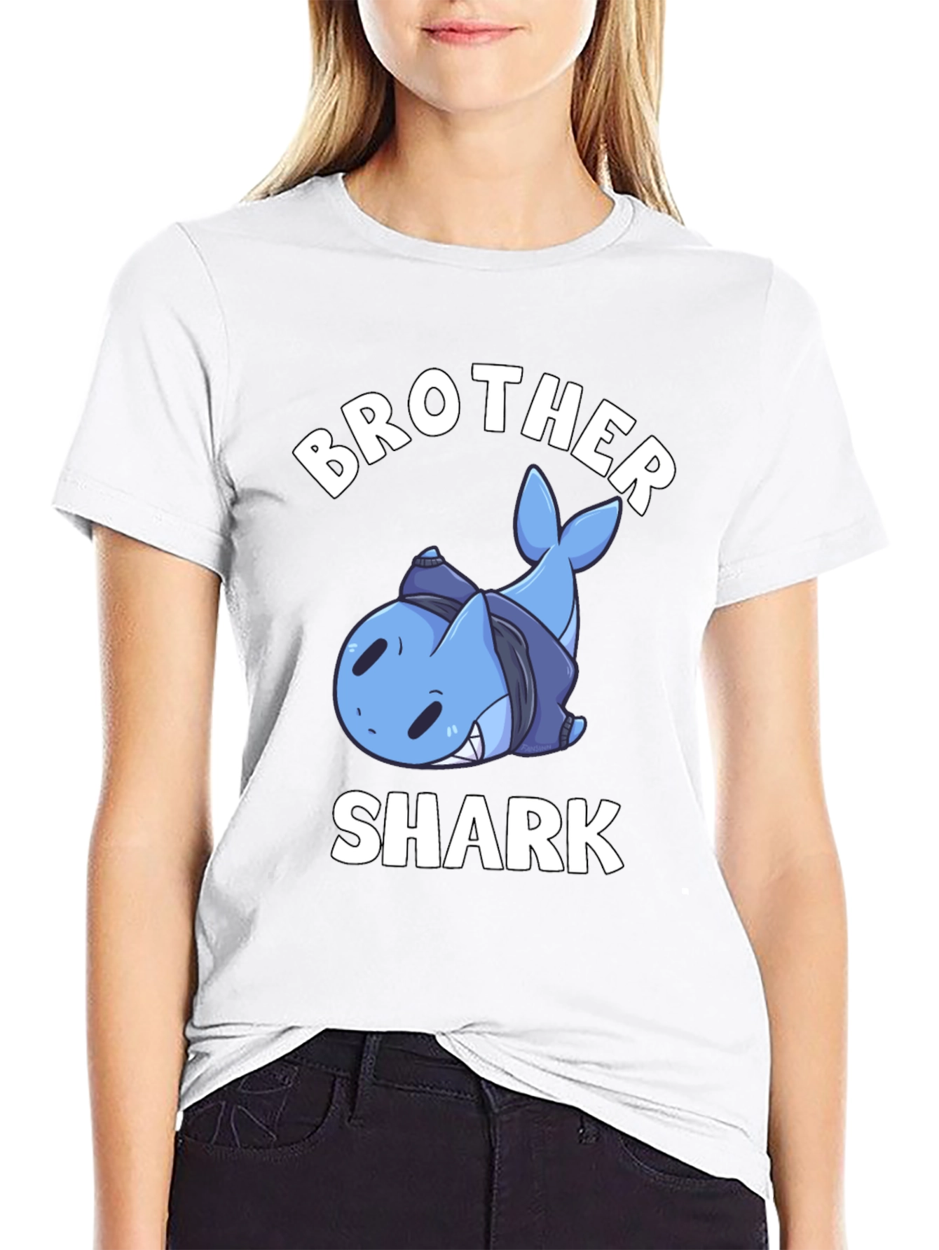 Brother Shark T-Shirt - Funny Cartoon Shark Tee