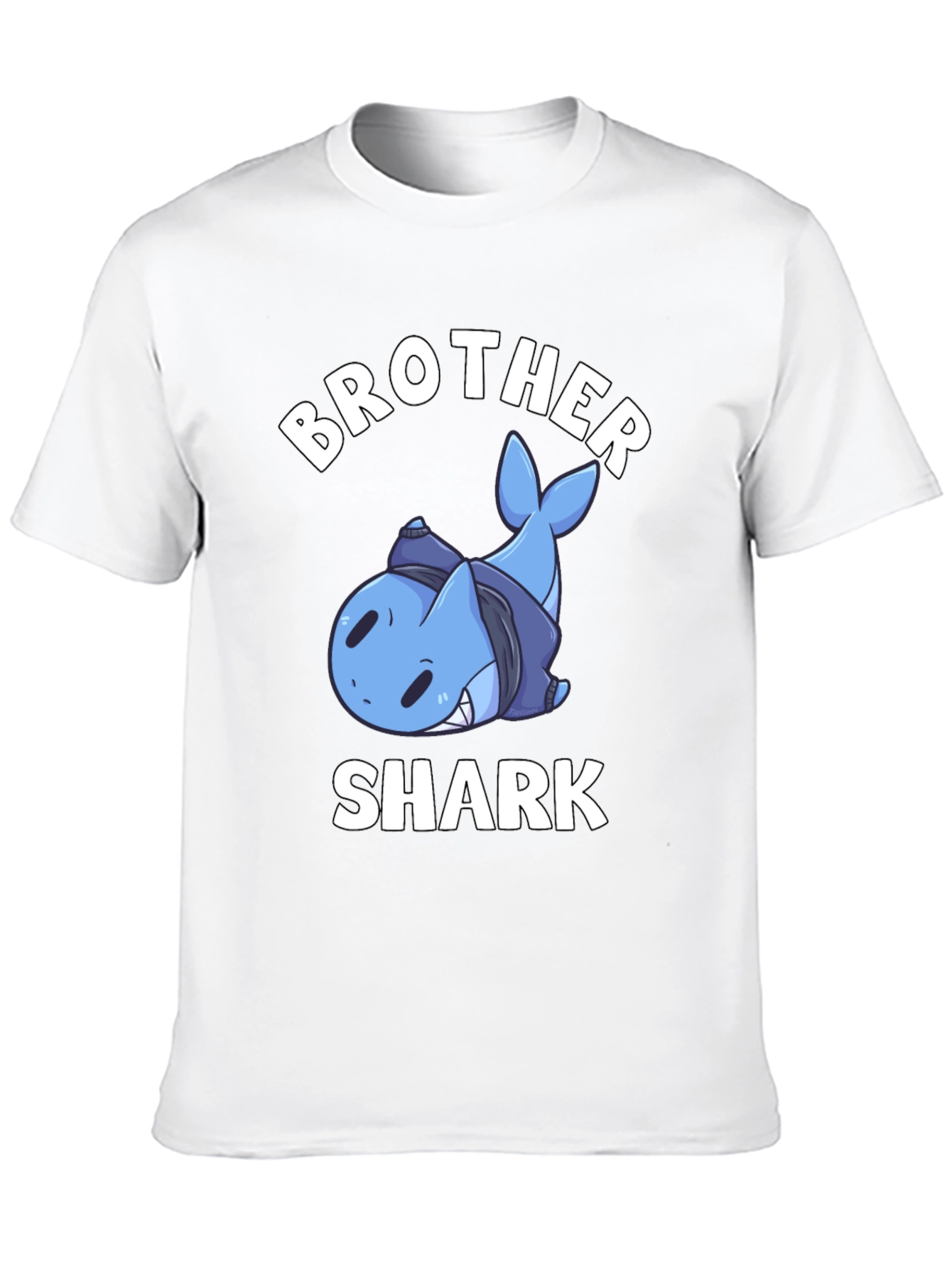Brother Shark T-Shirt - Funny Cartoon Shark Tee