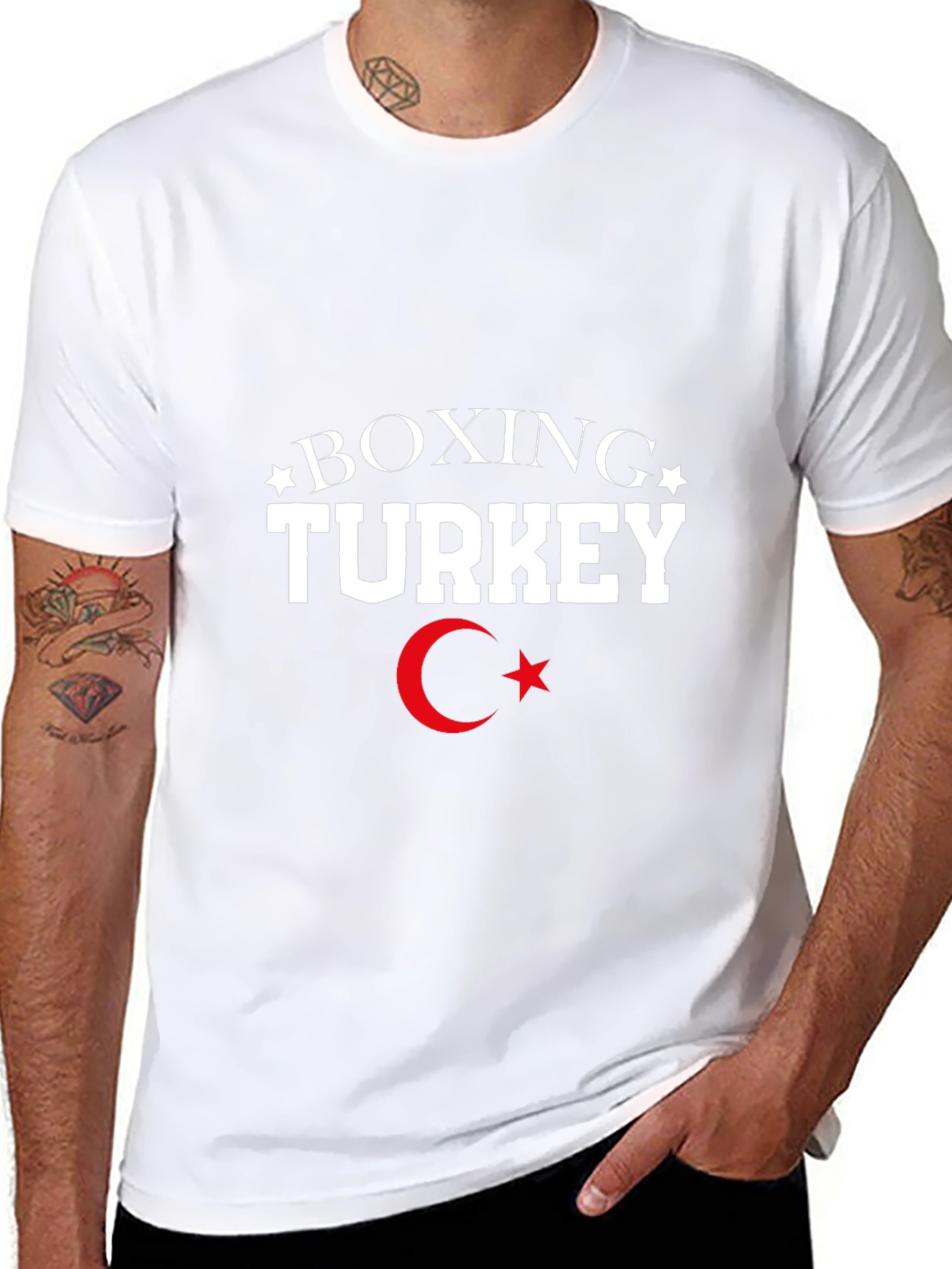 Boxing Turkey T-Shirt - Black Cotton Tee