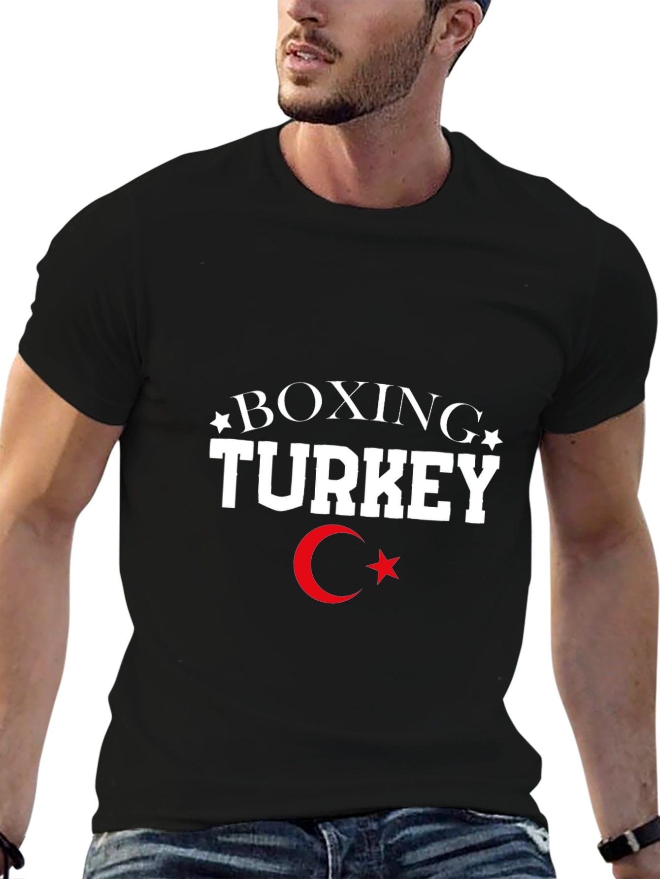 Boxing Turkey T-Shirt - Black Cotton Tee