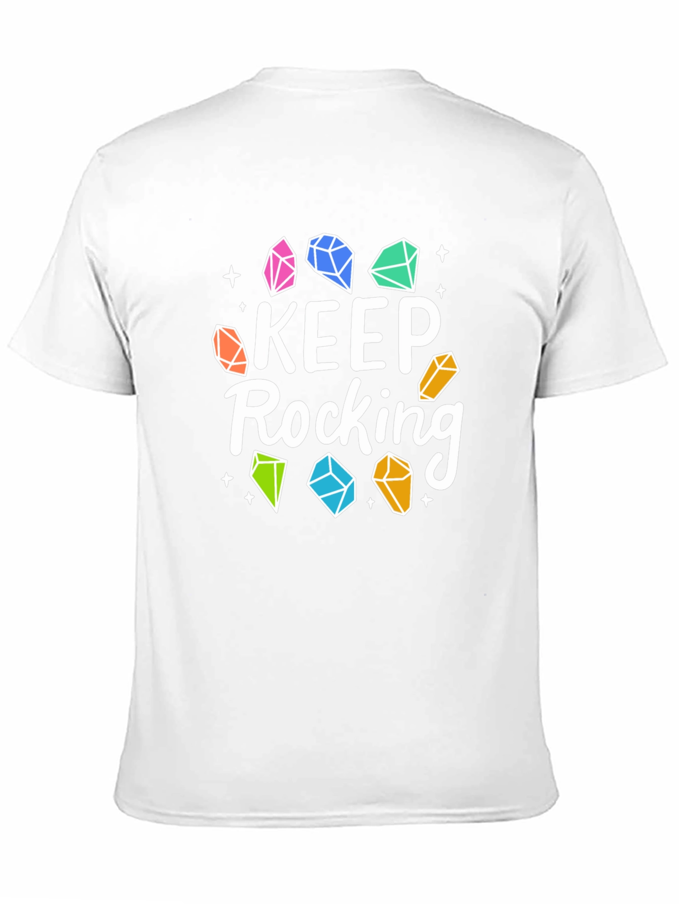 Keep Rocking T-Shirt - Stylish Gemstone Design
