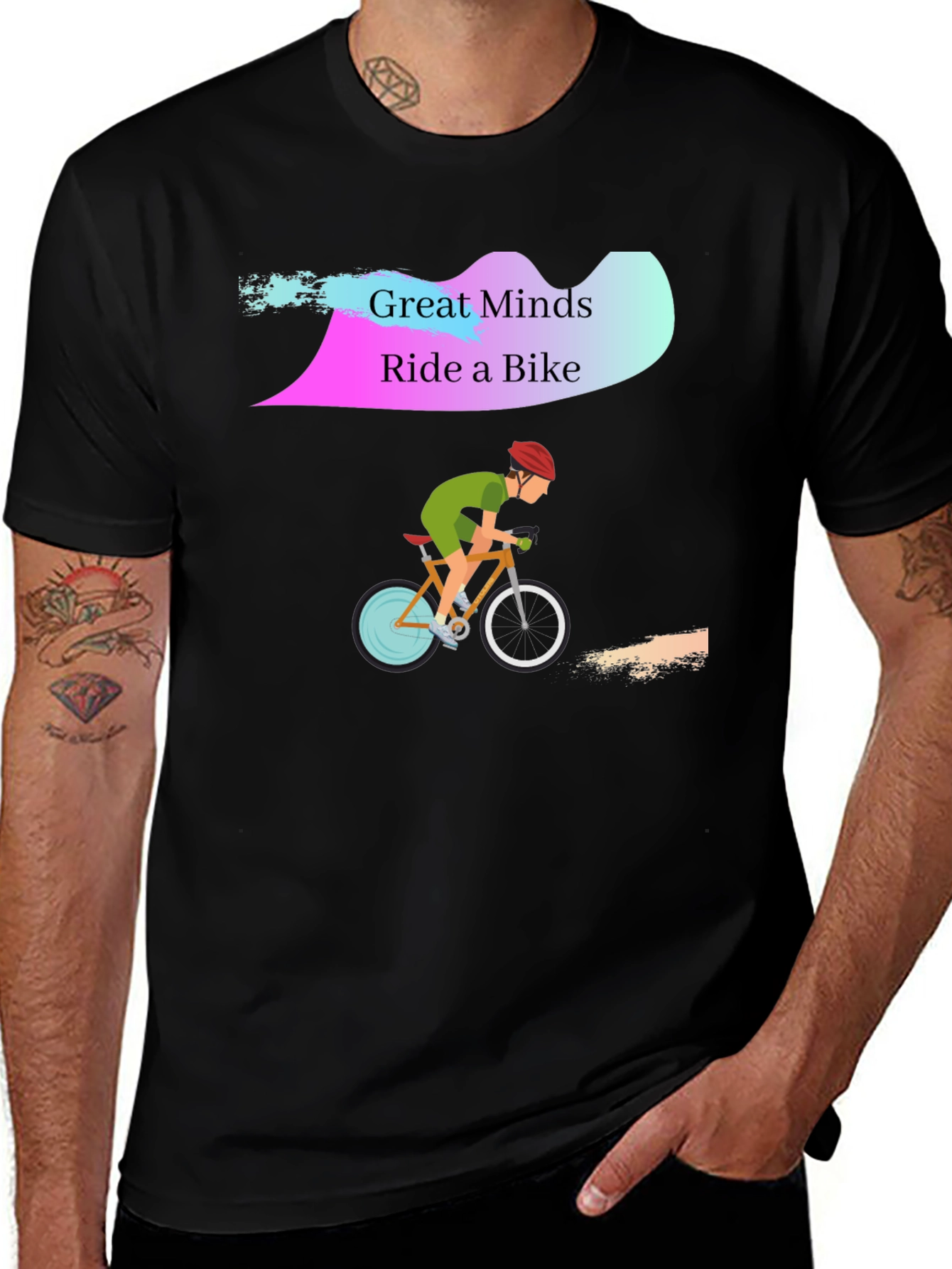 Great Minds Ride a Bike Graphic T-Shirt