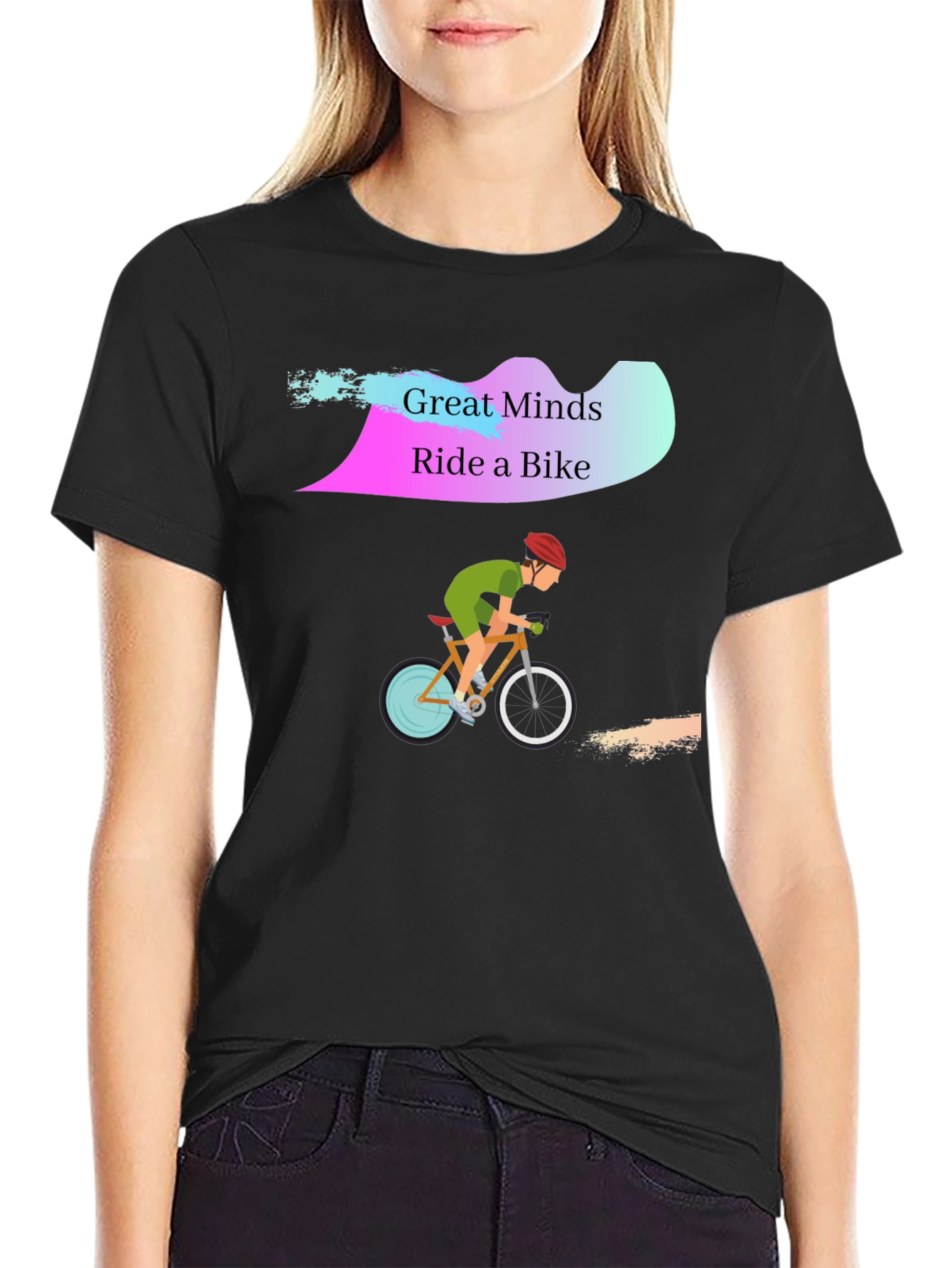 Great Minds Ride a Bike Graphic T-Shirt