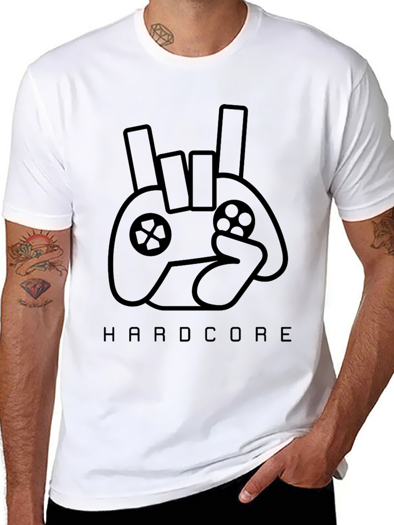 Hardcore Gamer Black T-Shirt