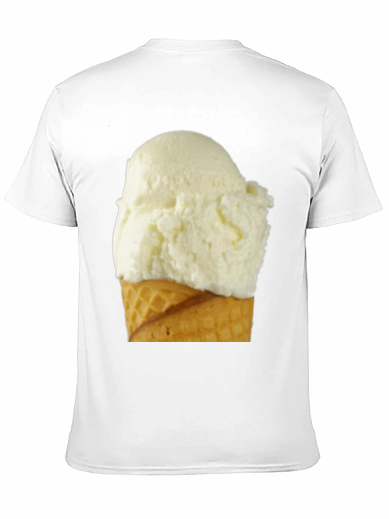 Ice Cream Cone Graphic Tee - Casual Black T-Shirt