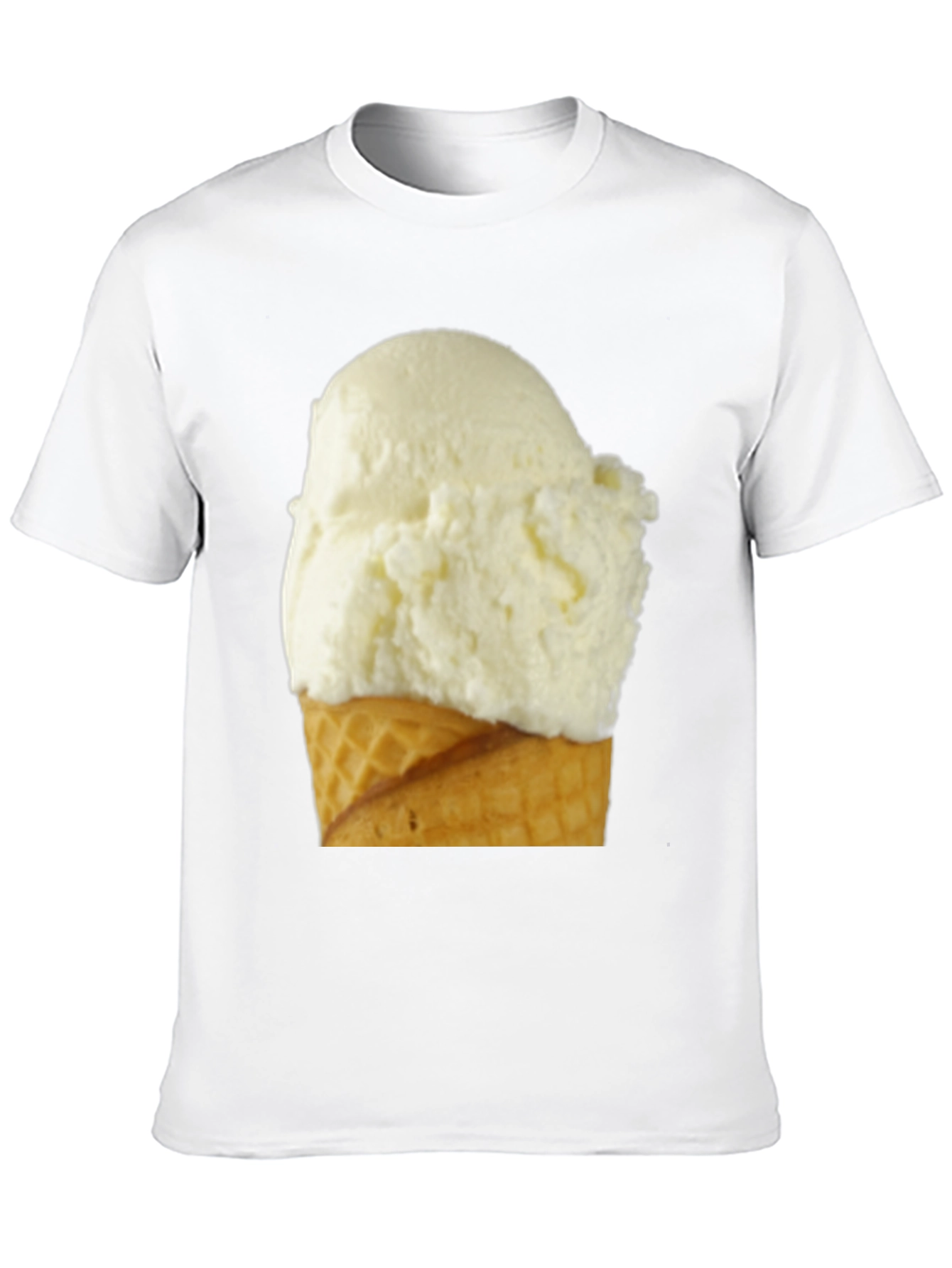 Ice Cream Cone Graphic Tee - Casual Black T-Shirt
