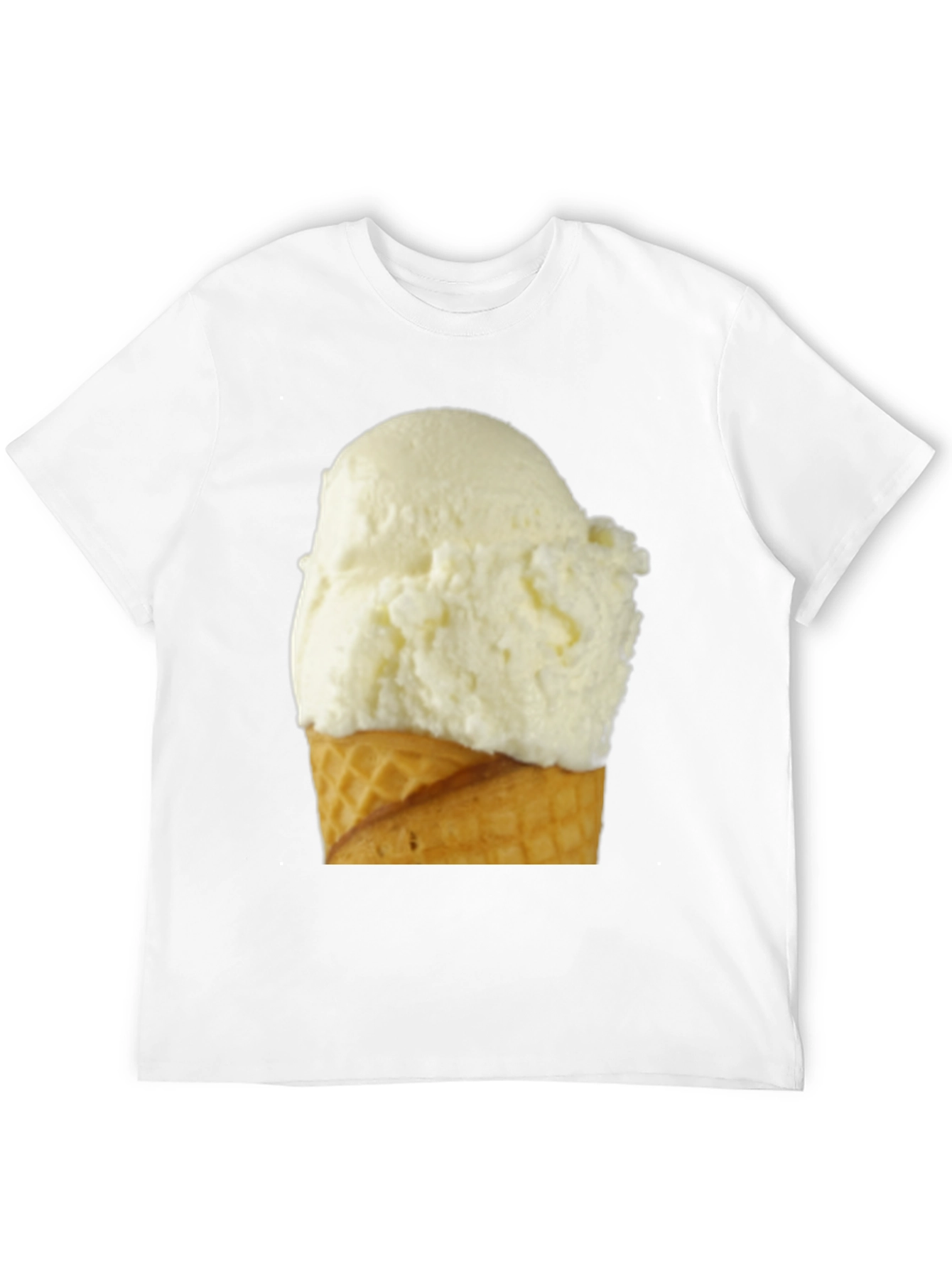 Ice Cream Cone Graphic Tee - Casual Black T-Shirt