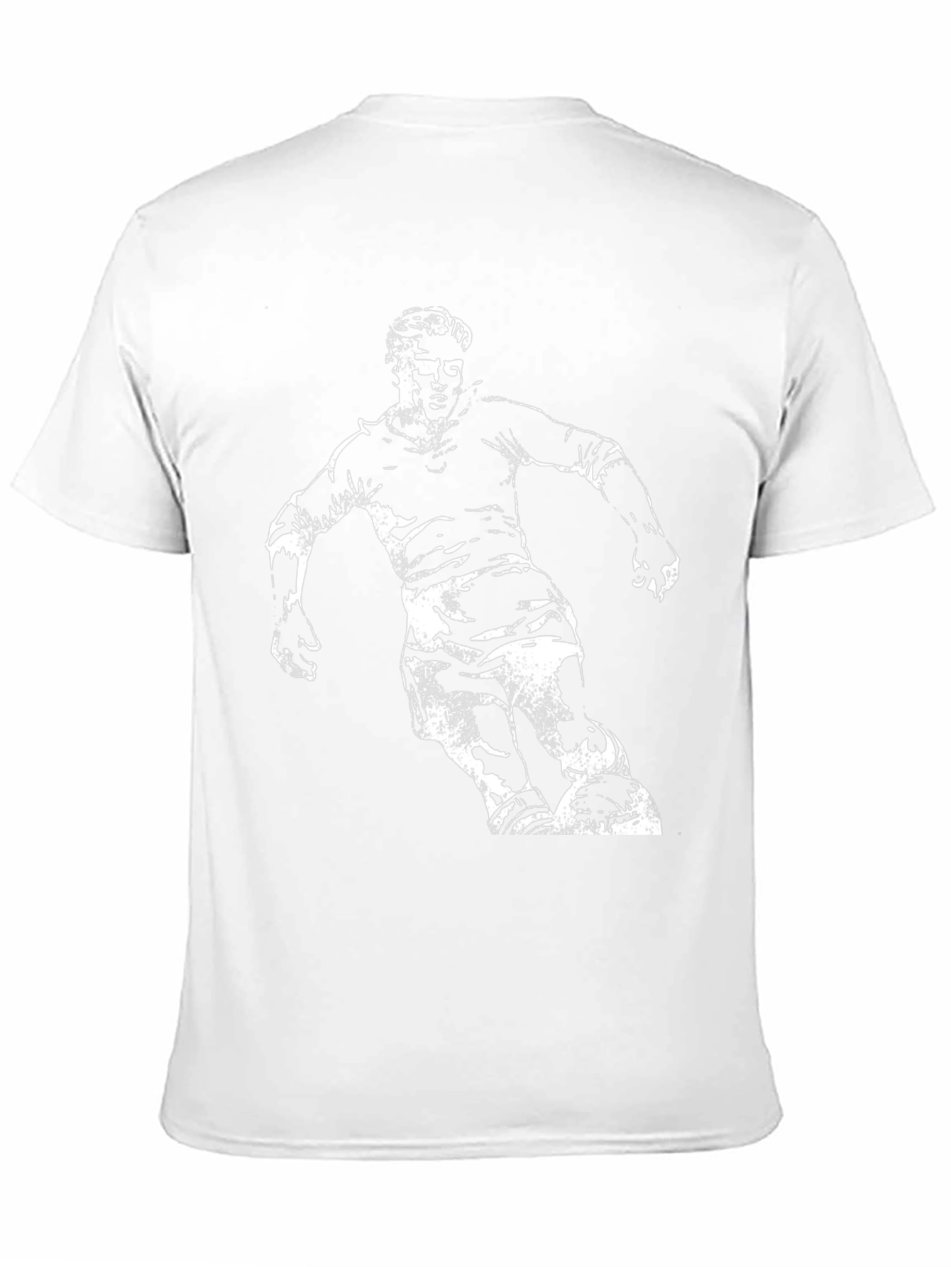 Soccer Player Graphic Tee - Black Cotton Casual T-Shirt