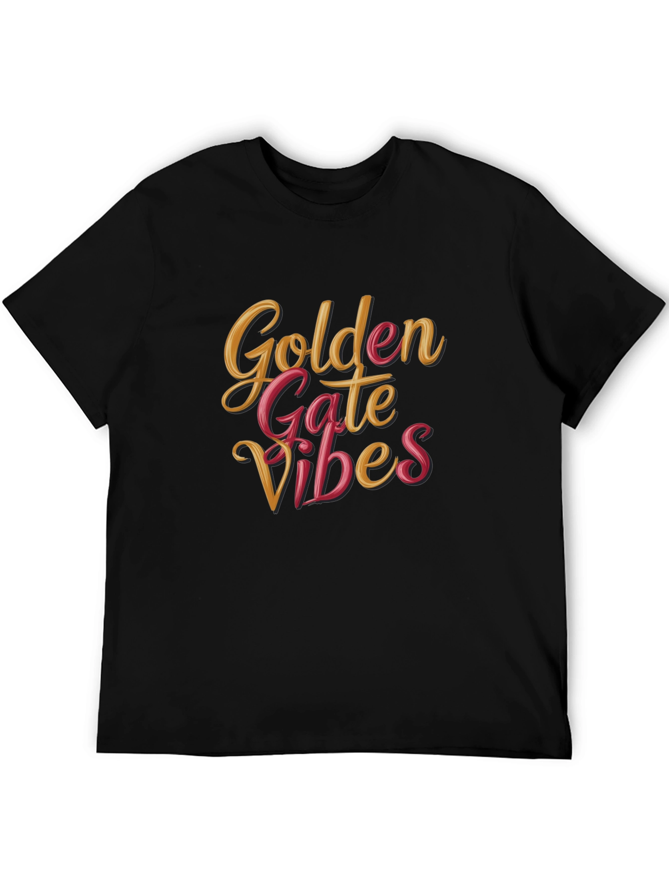 Golden Gate Vibes Black T-Shirt