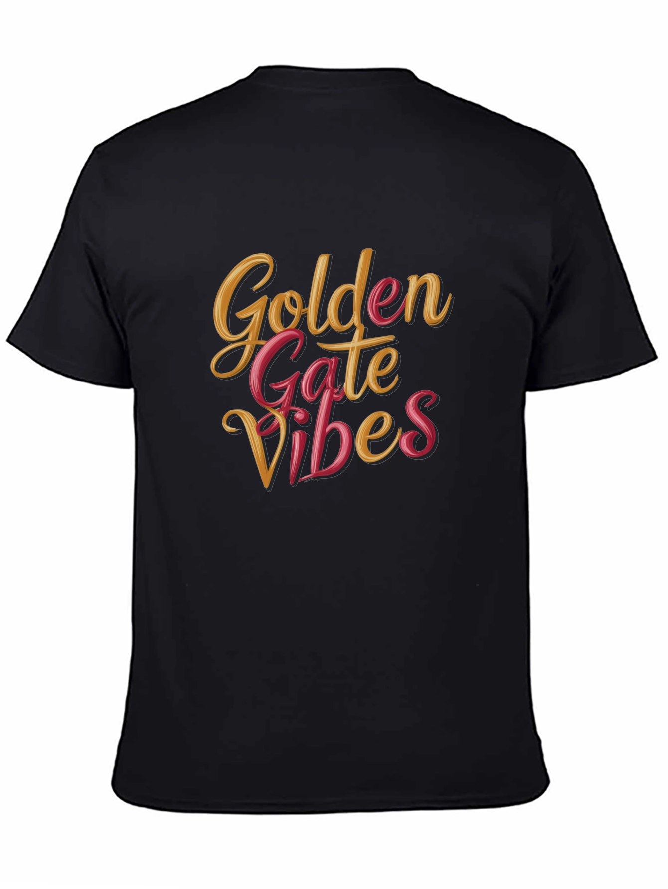 Golden Gate Vibes Black T-Shirt
