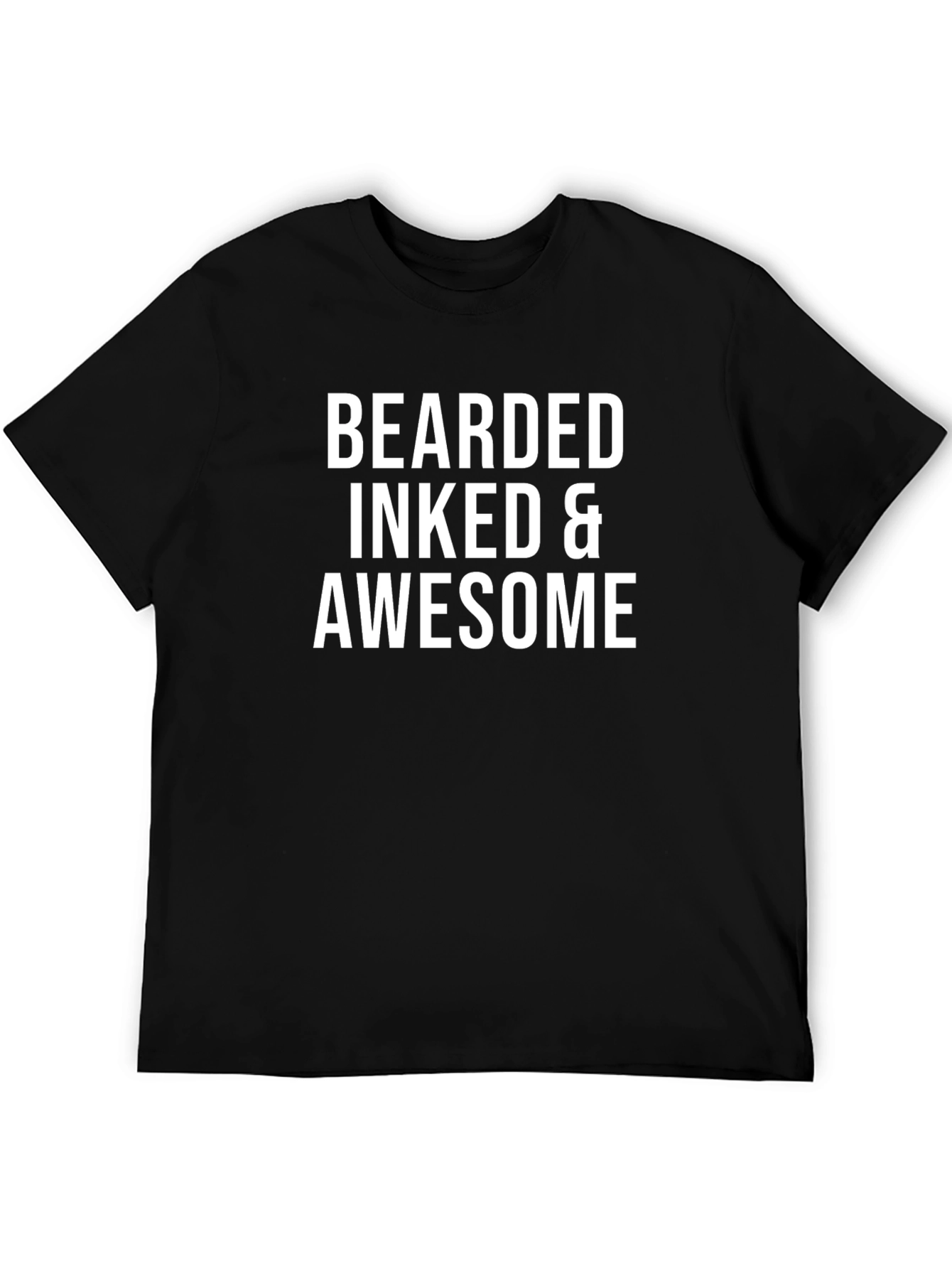 Bearded Inked Awesome Graphic Tee - Mens Black T-Shirt