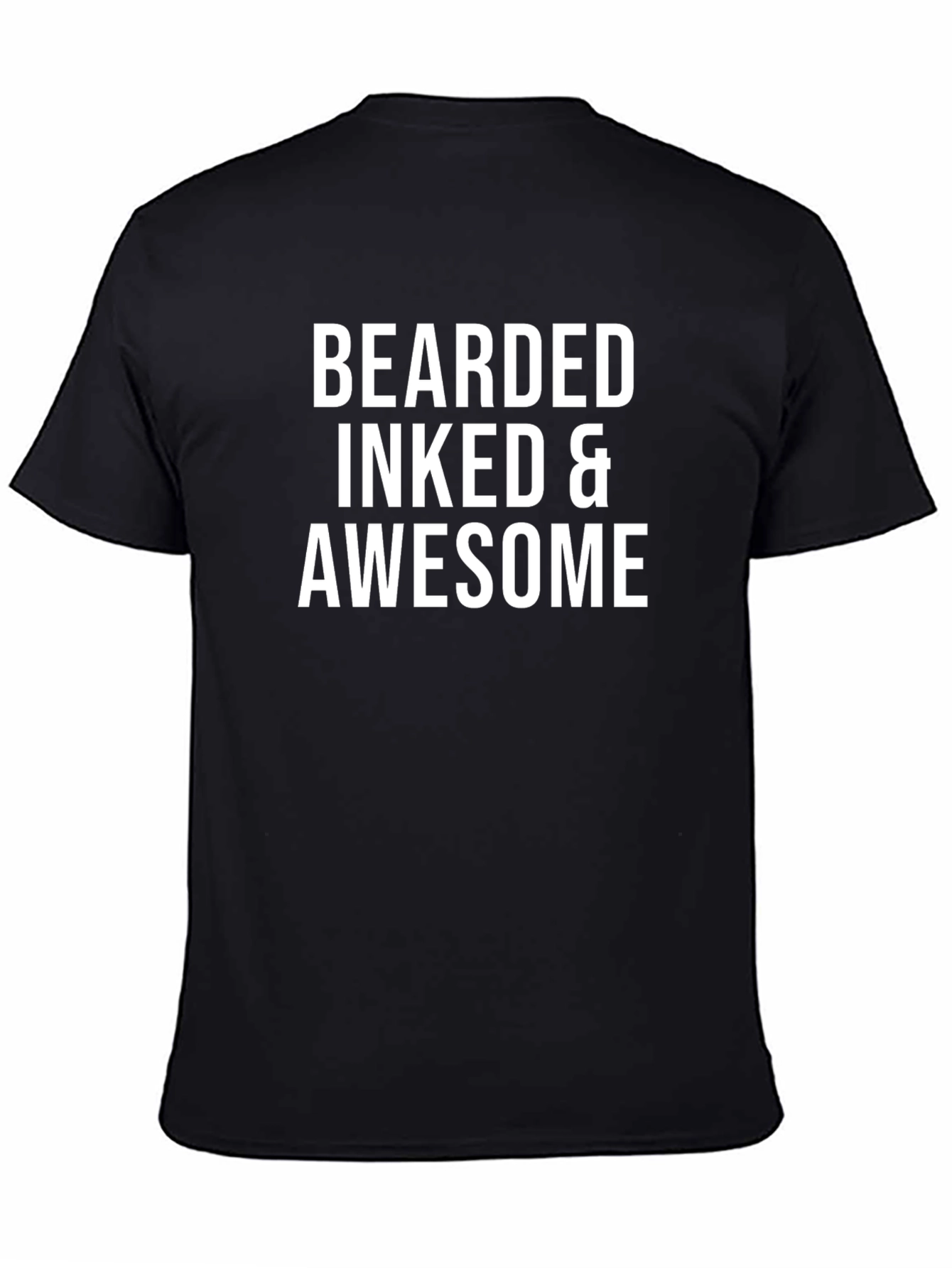Bearded Inked Awesome Graphic Tee - Mens Black T-Shirt