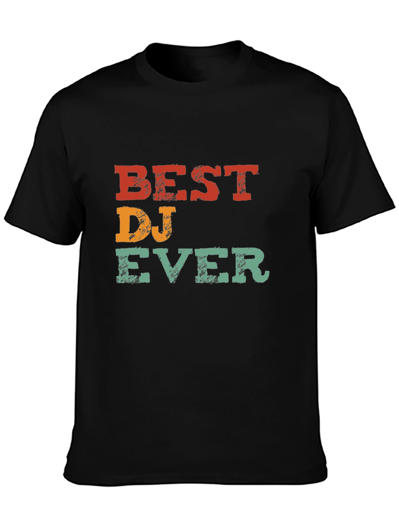 Best DJ Ever Graphic Tee - Black Cotton T-Shirt