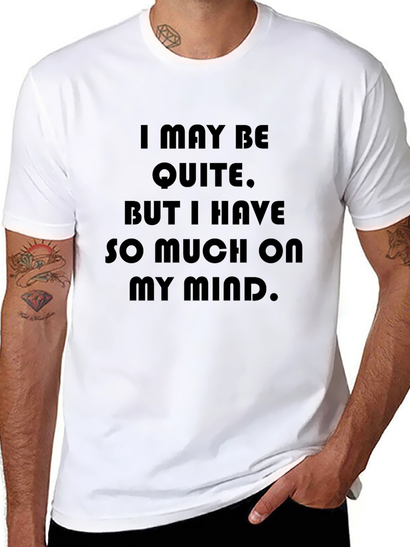 Quiet Mind T-Shirt: Soft Black Graphic Tee