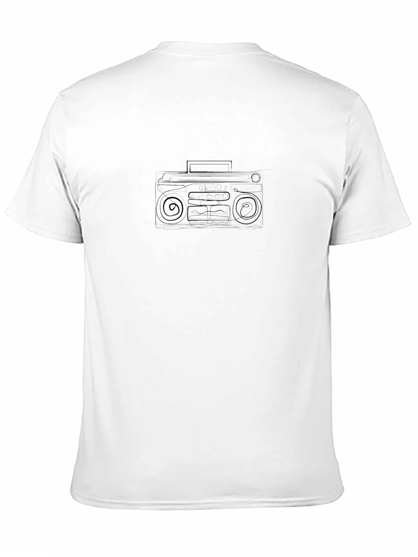 Retro Boombox Graphic Black T-Shirt