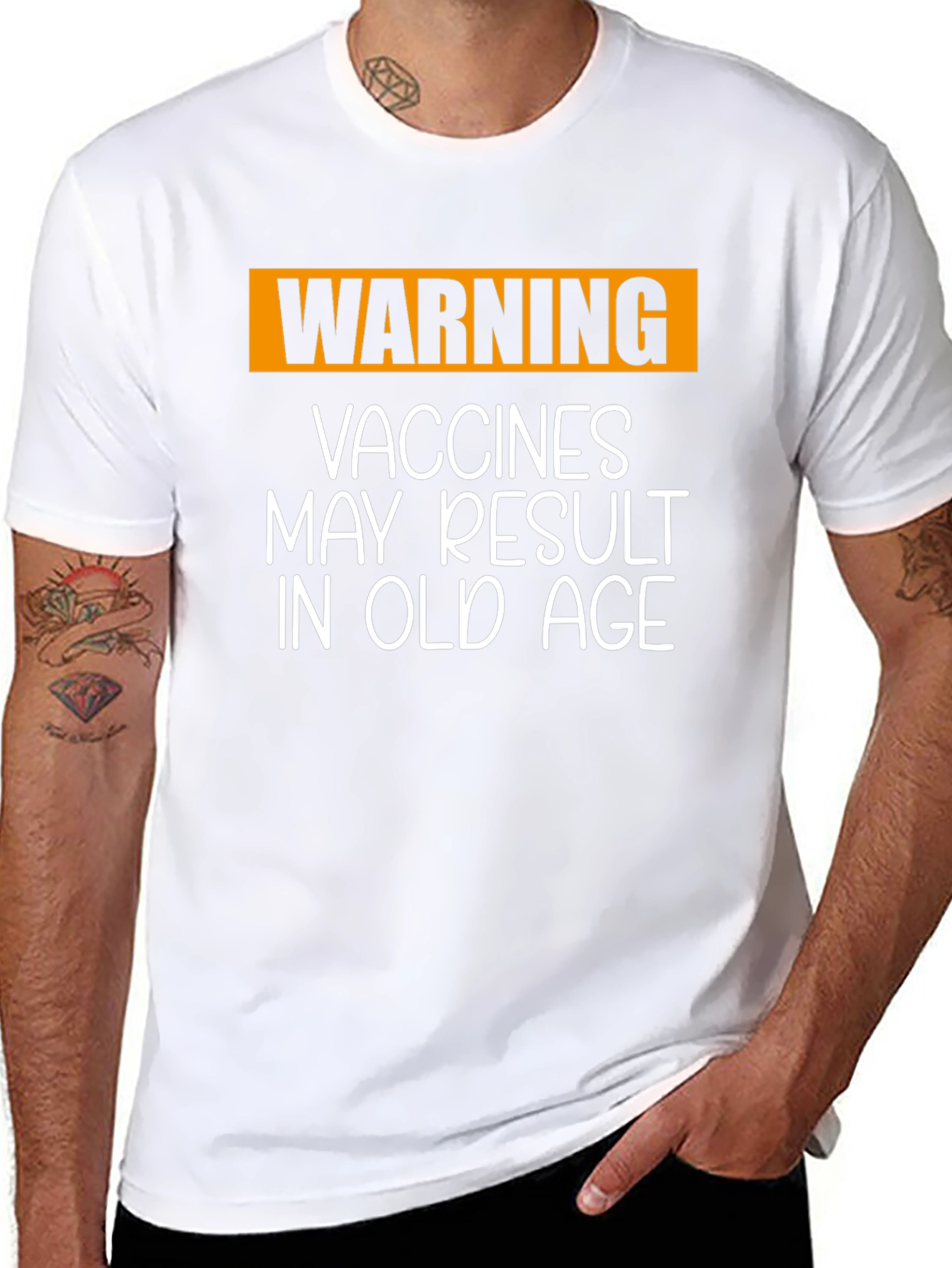 Funny Vaccine T-Shirt: Vaccines May Result in Old Age