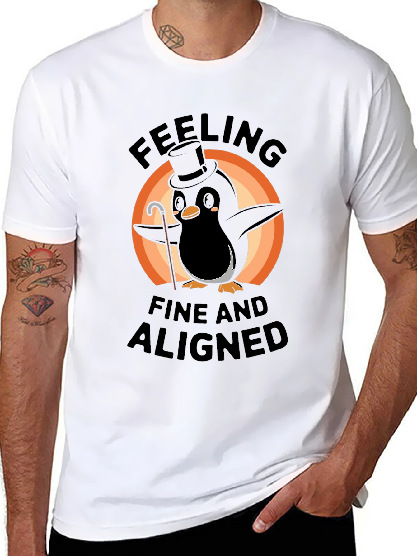 Feeling Fine Penguin T-Shirt