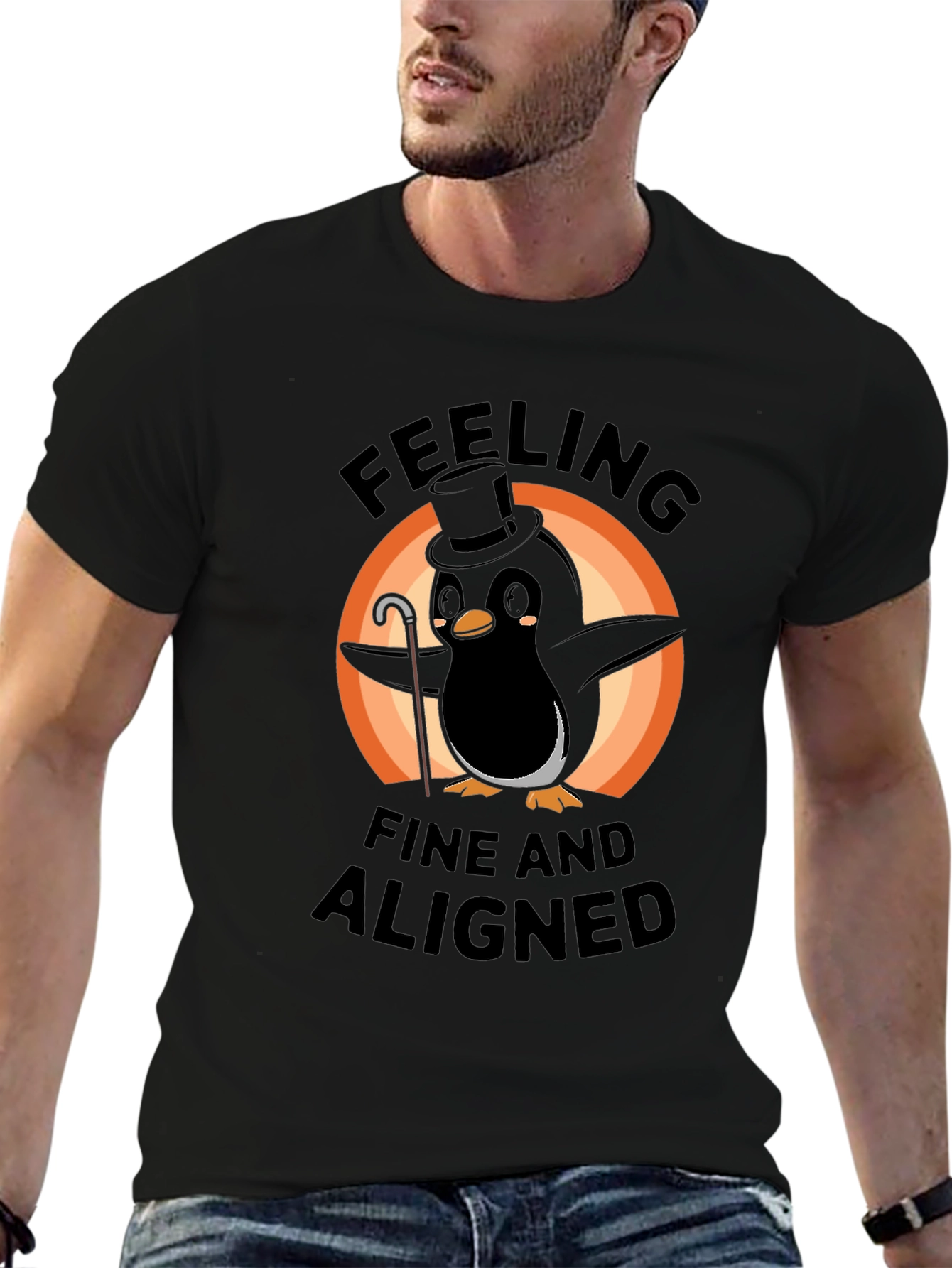 Feeling Fine Penguin T-Shirt