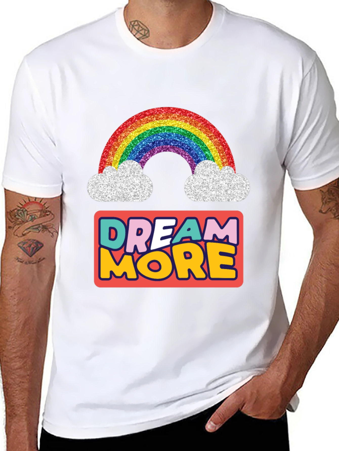 Dream More Rainbow Graphic T-Shirt