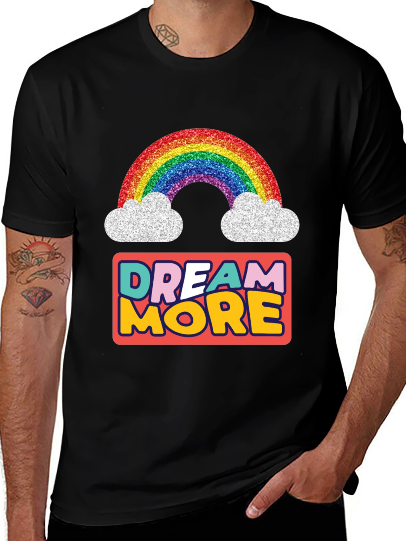 Dream More Rainbow Graphic T-Shirt