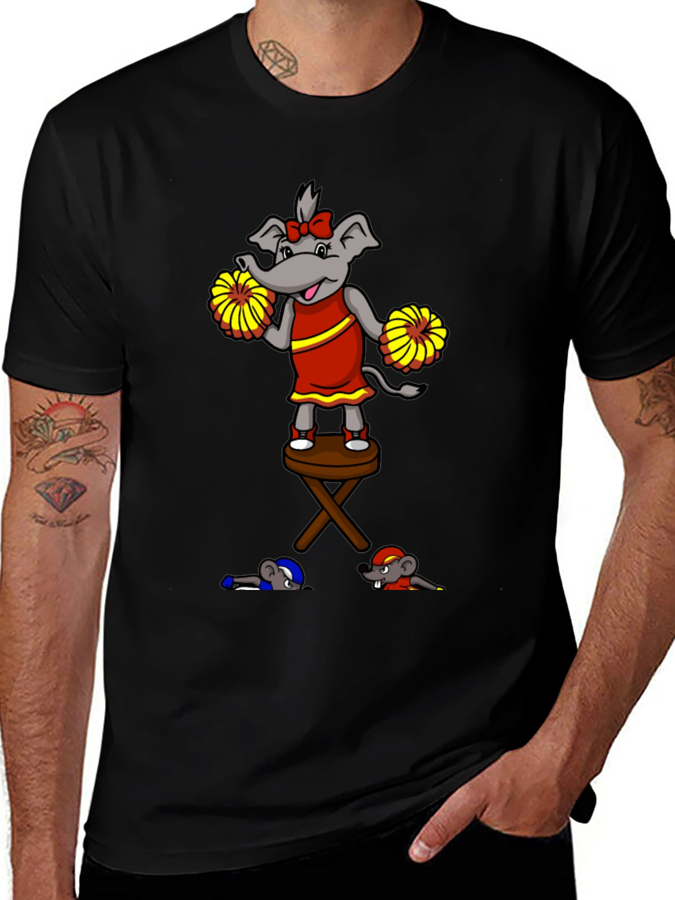Funny Elephant Cheerleader T-Shirt