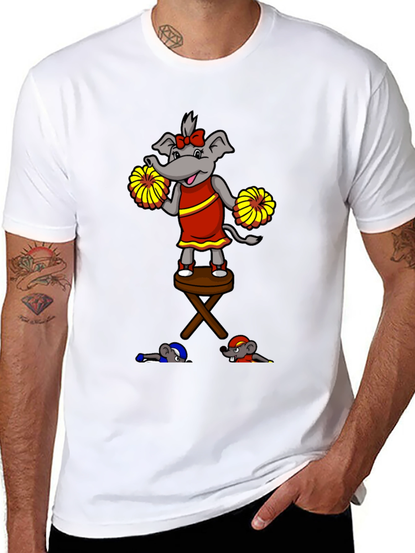 Funny Elephant Cheerleader T-Shirt