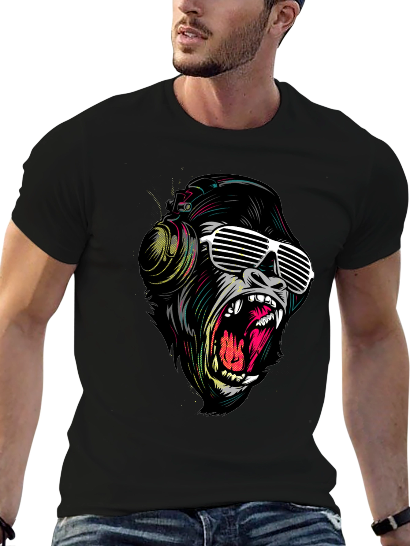 Cool Gorilla Graphic Tee - Black T-Shirt