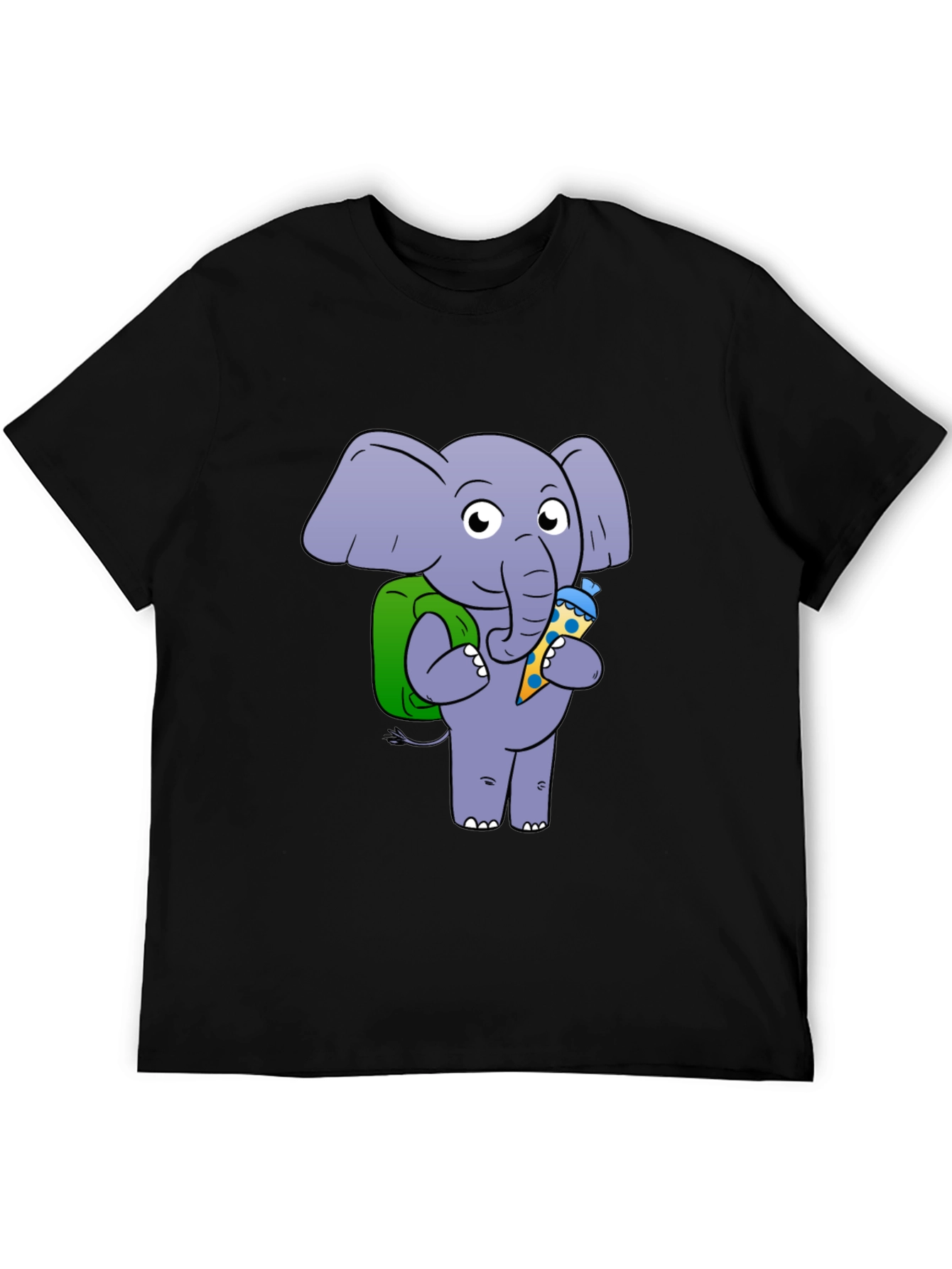 Elephant with School Cone Graphic Tee