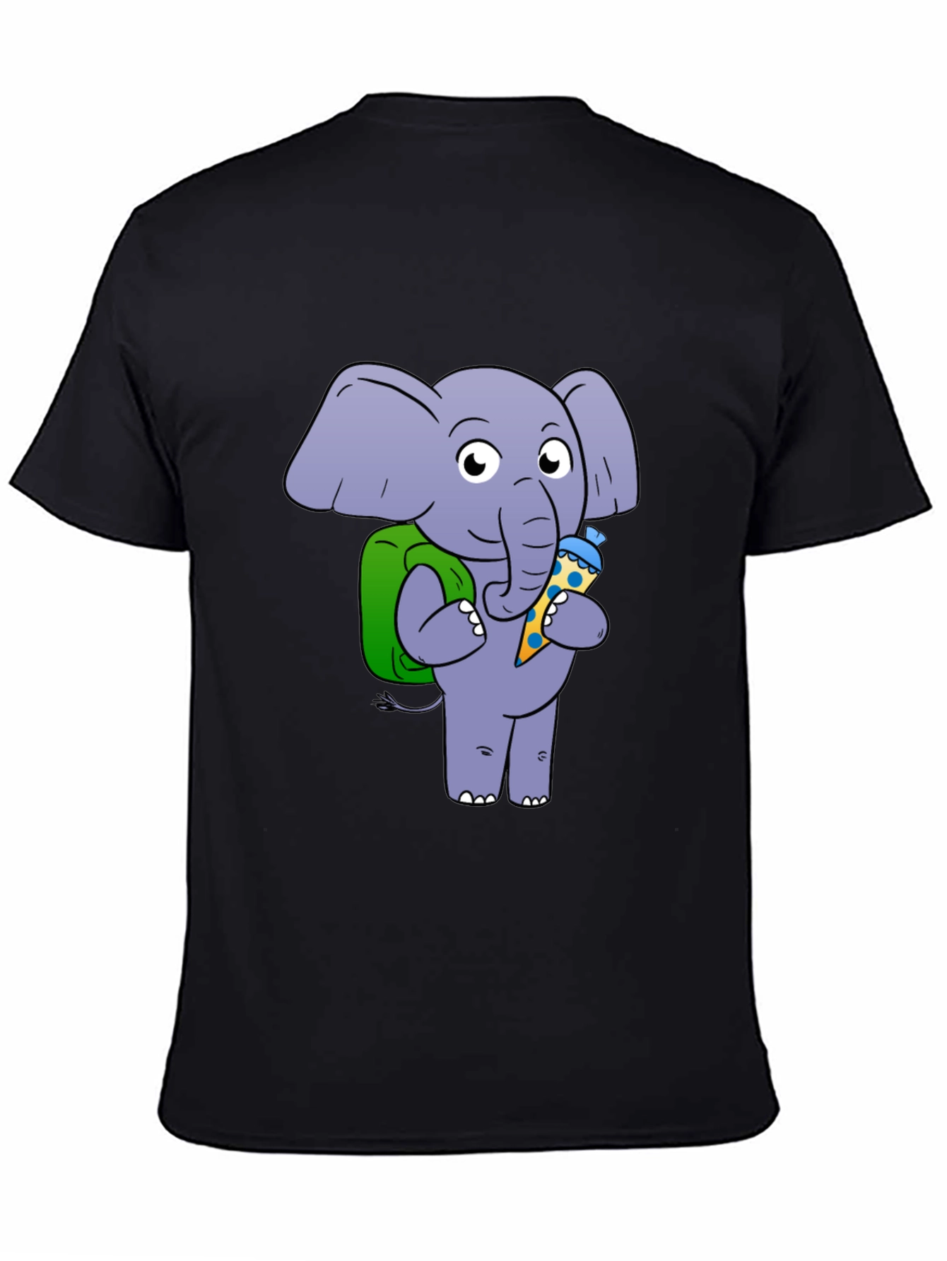Elephant with School Cone Graphic Tee