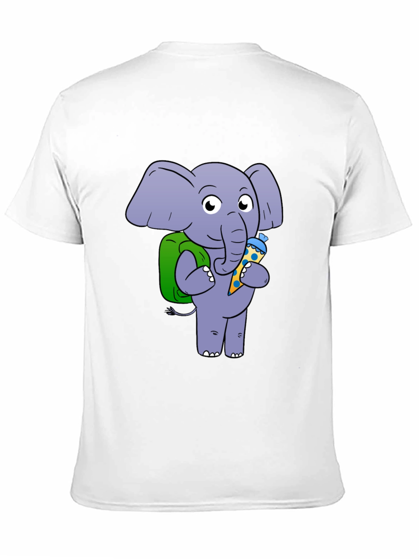 Elephant with School Cone Graphic Tee