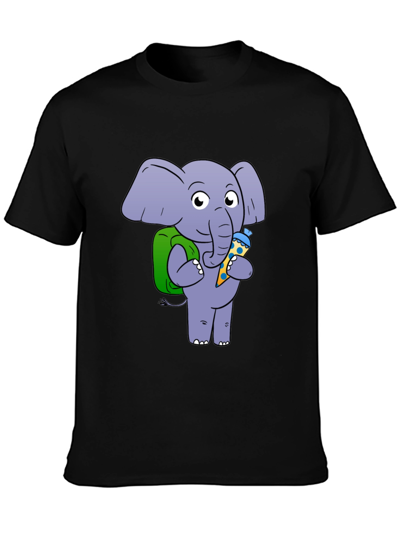 Elephant with School Cone Graphic Tee