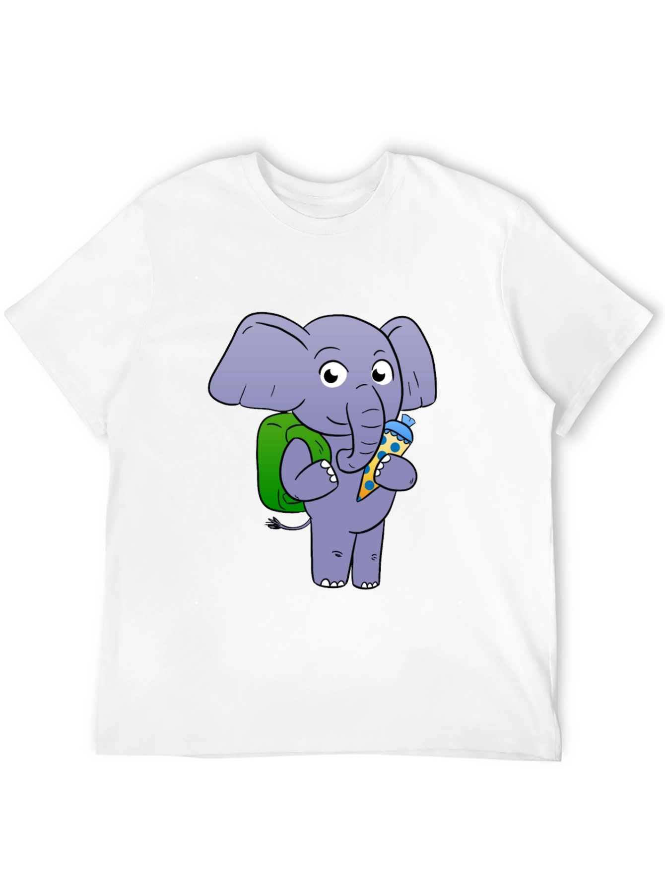 Elephant with School Cone Graphic Tee